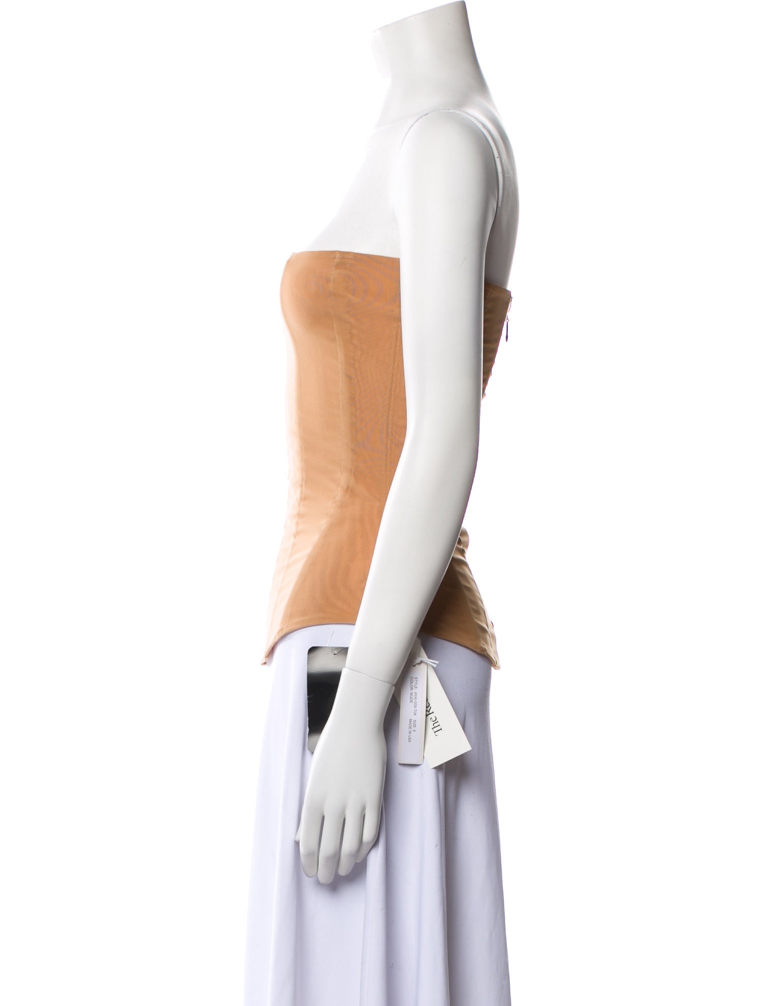 Are You Am I Nylon Strapless Crop Top