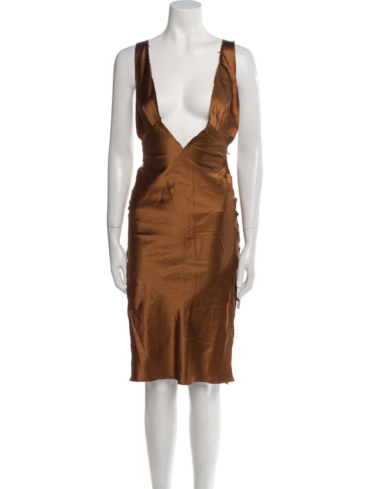 Are You Am I Silk Midi Length Dress