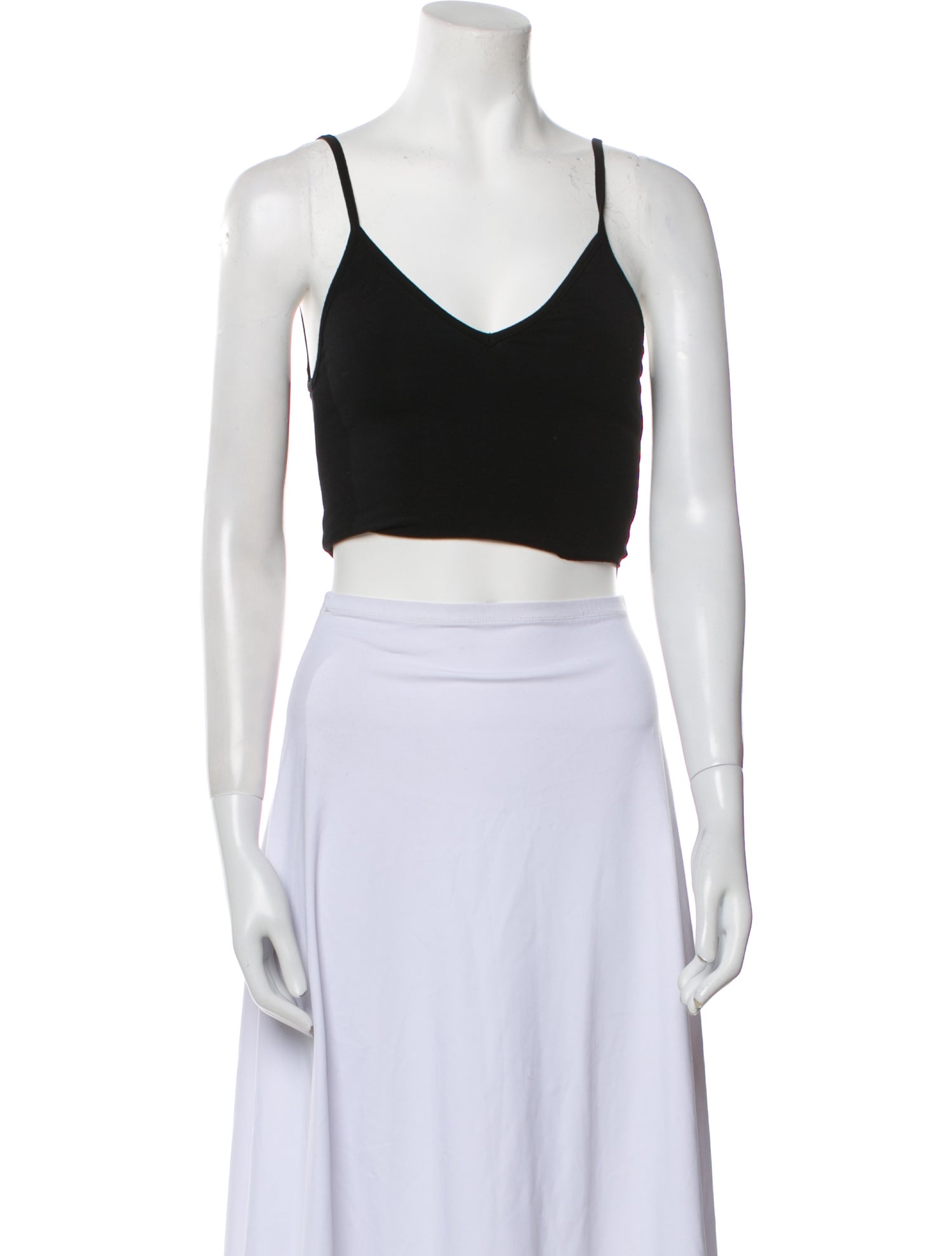 Are You Am I V-Neck Sleeveless Crop Top
