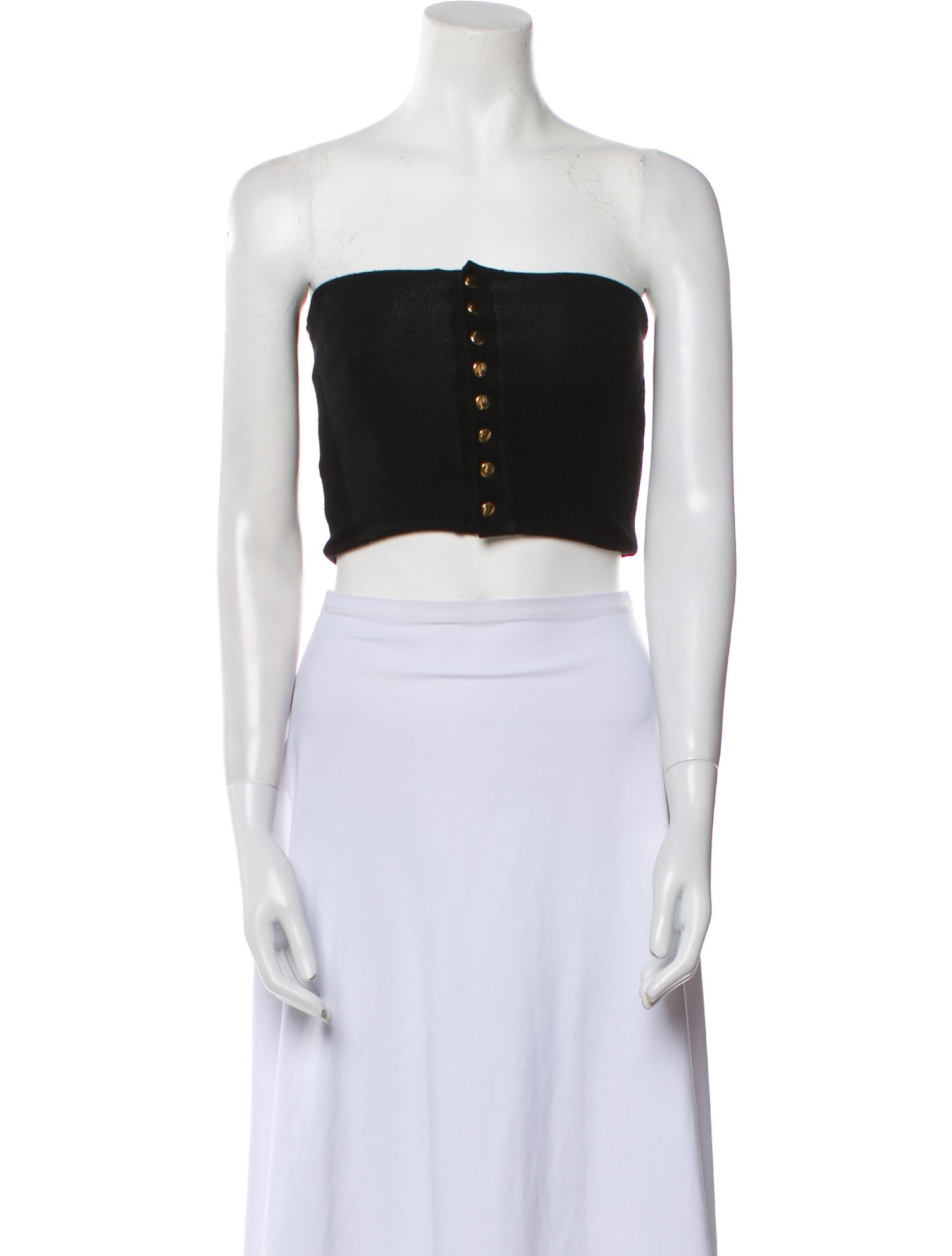 Are You Am I Strapless Crop Top