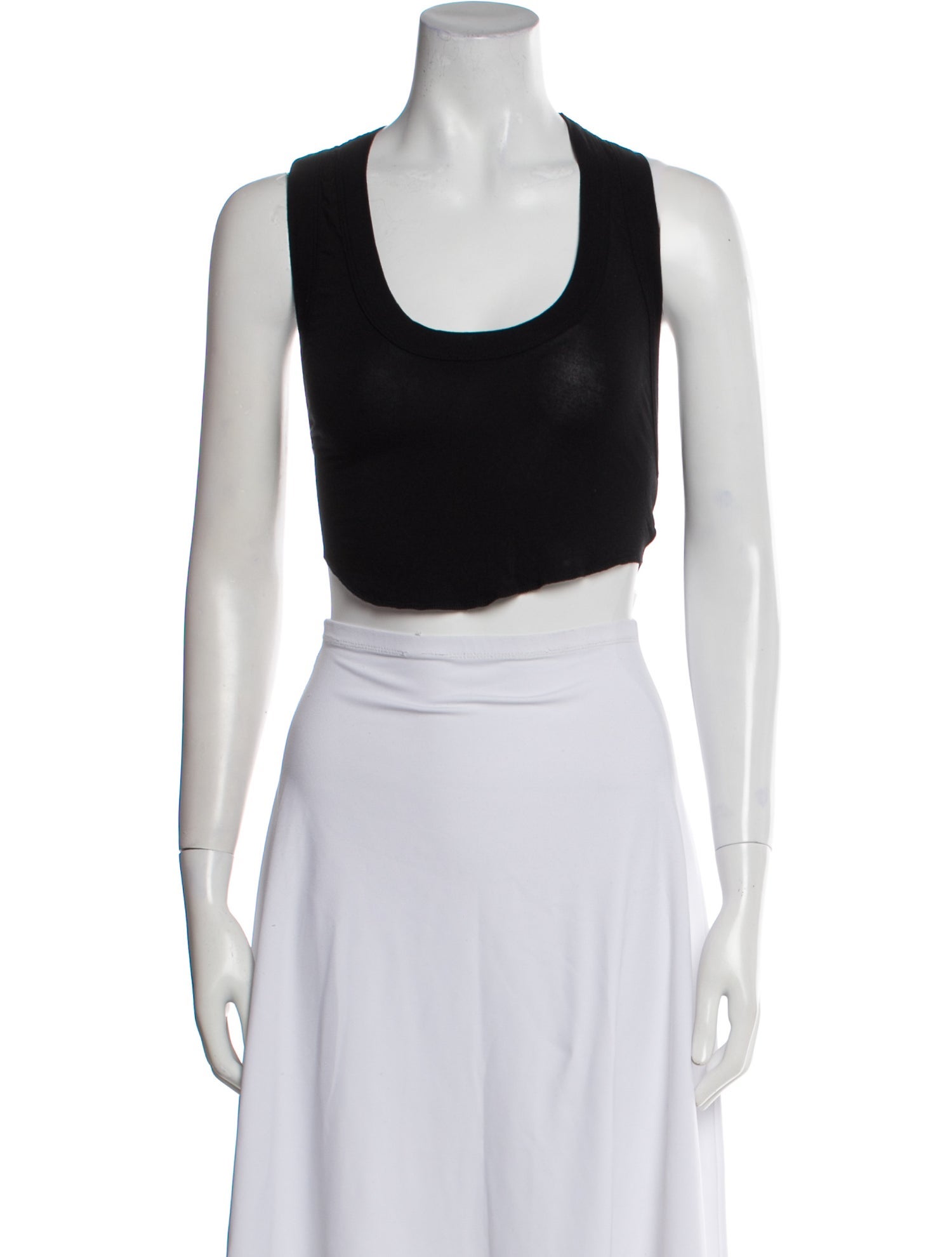 Are You Am I Scoop Neck Sleeveless Crop Top