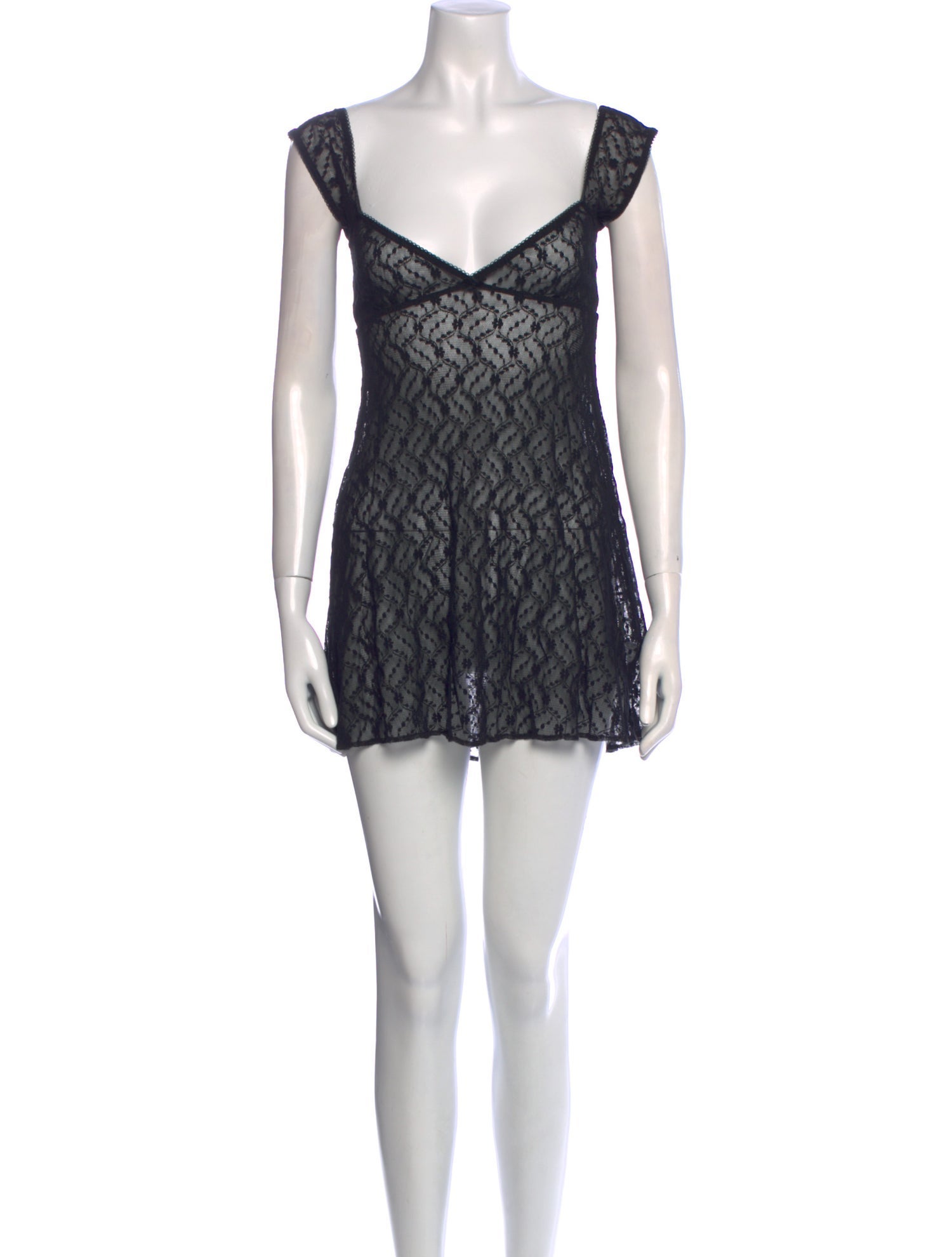 Are You Am I Lace Pattern Mini Dress