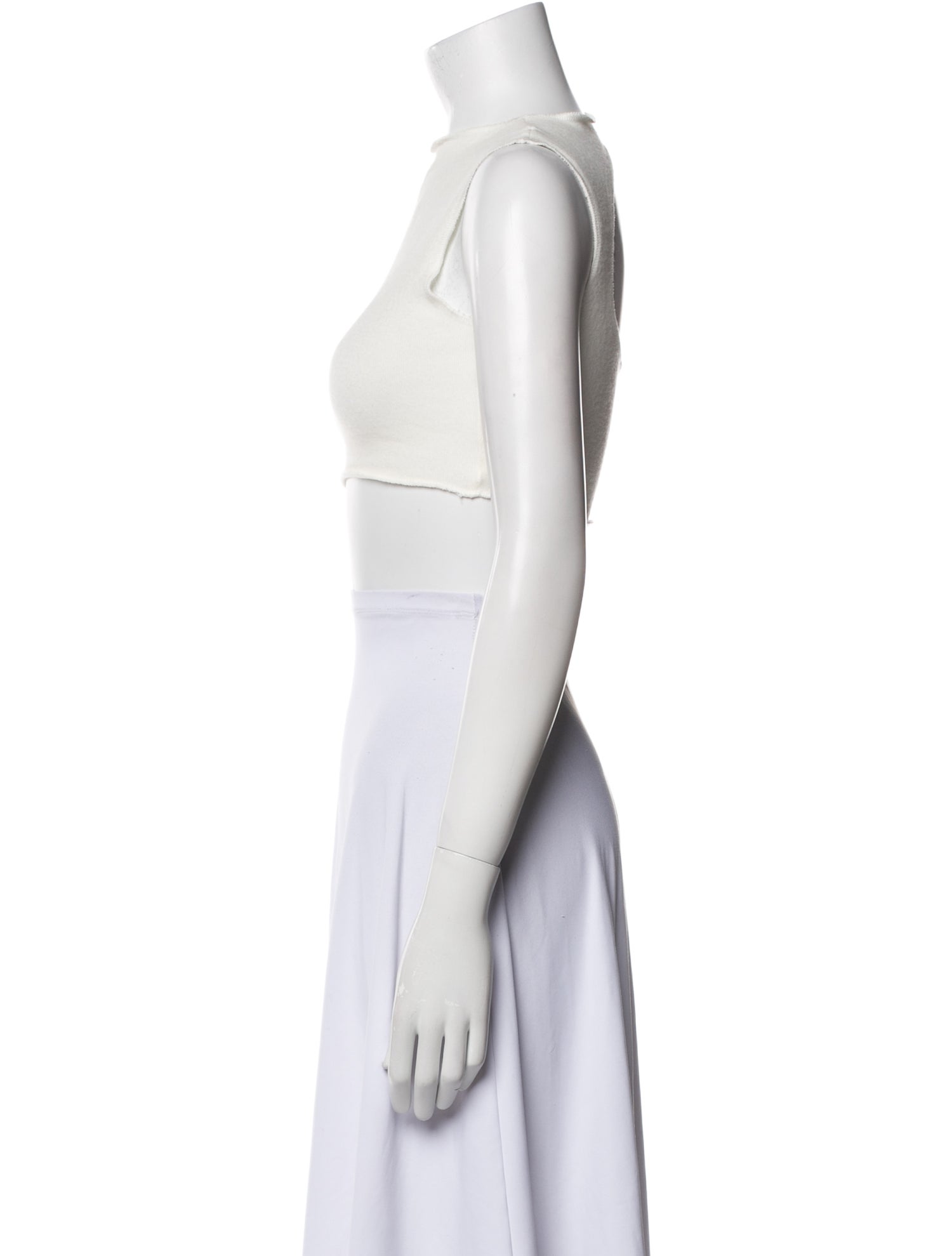 Are You Am I Crew Neck Sleeveless Crop Top