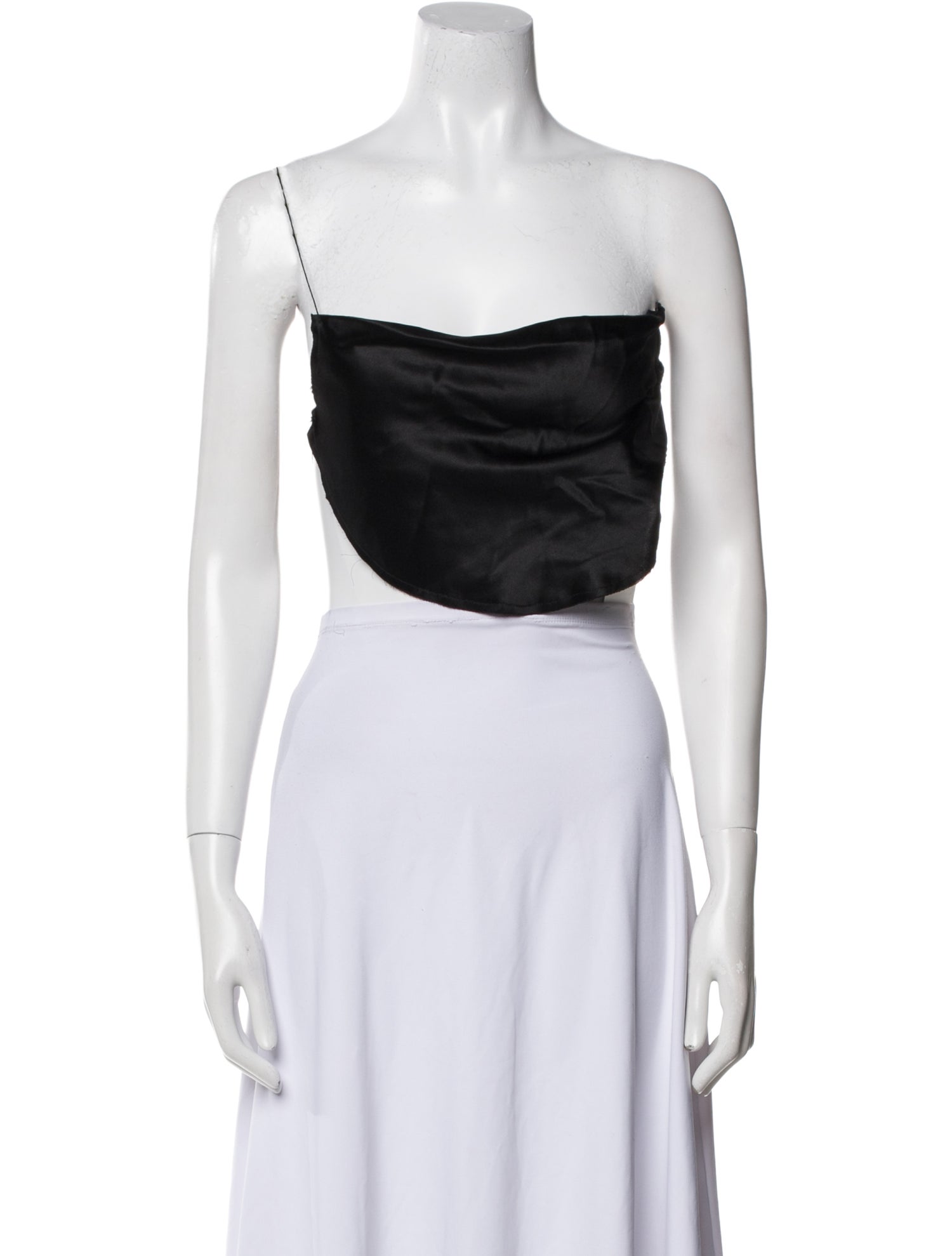 Are You Am I Silk Strapless Crop Top