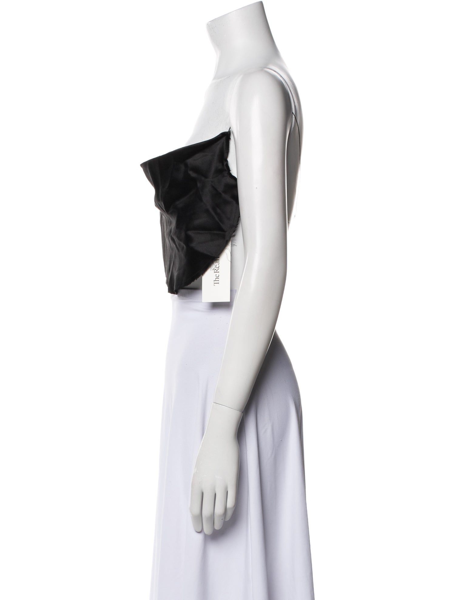 Are You Am I Silk Strapless Crop Top