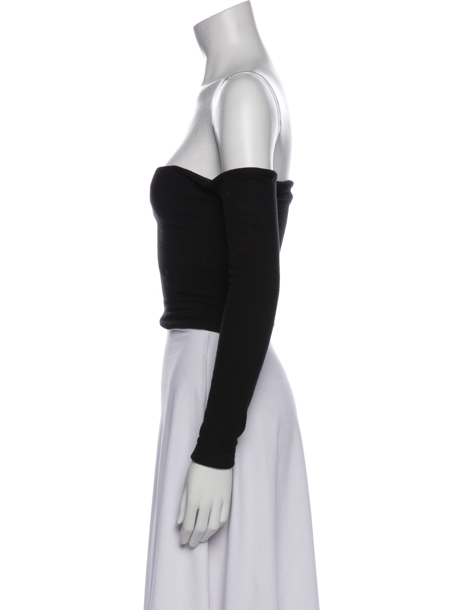 Are You Am I Off-The-Shoulder Long Sleeve Crop Top