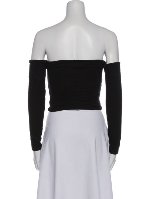Are You Am I Off-The-Shoulder Long Sleeve Crop Top