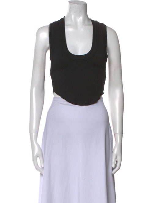 Are You Am I Scoop Neck Sleeveless Crop Top