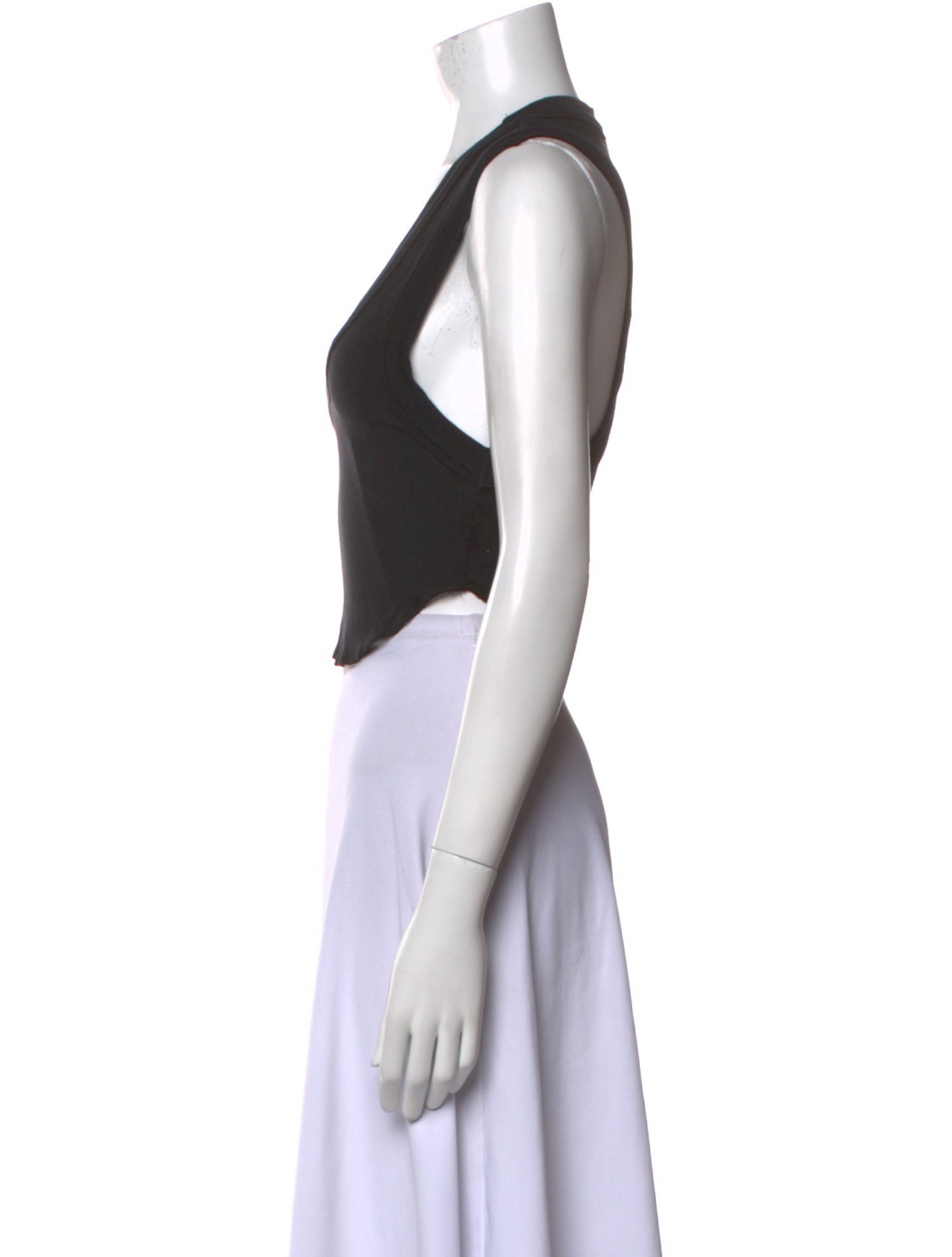 Are You Am I Scoop Neck Sleeveless Crop Top