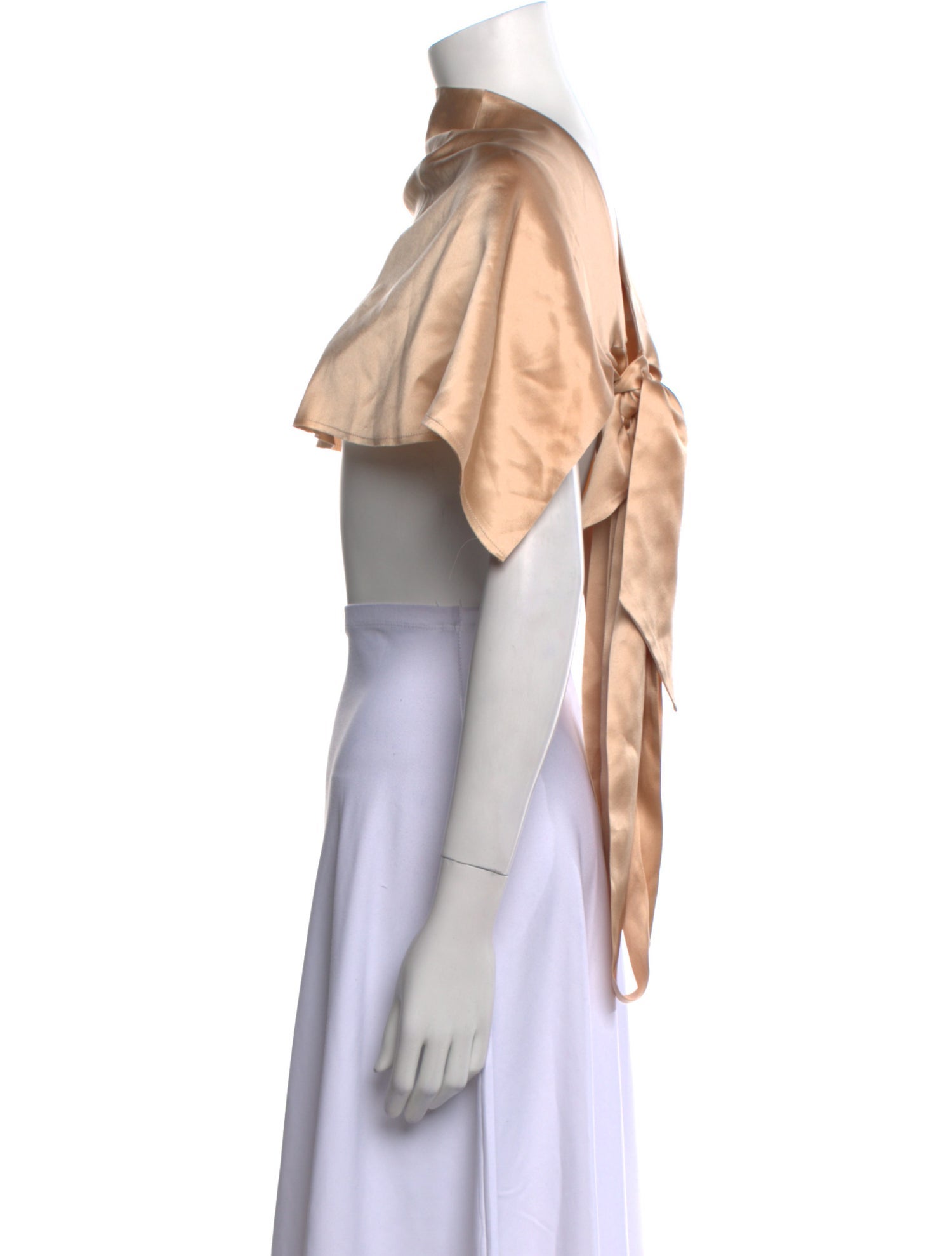 Are You Am I Silk Off-The-Shoulder Crop Top w/ Tags