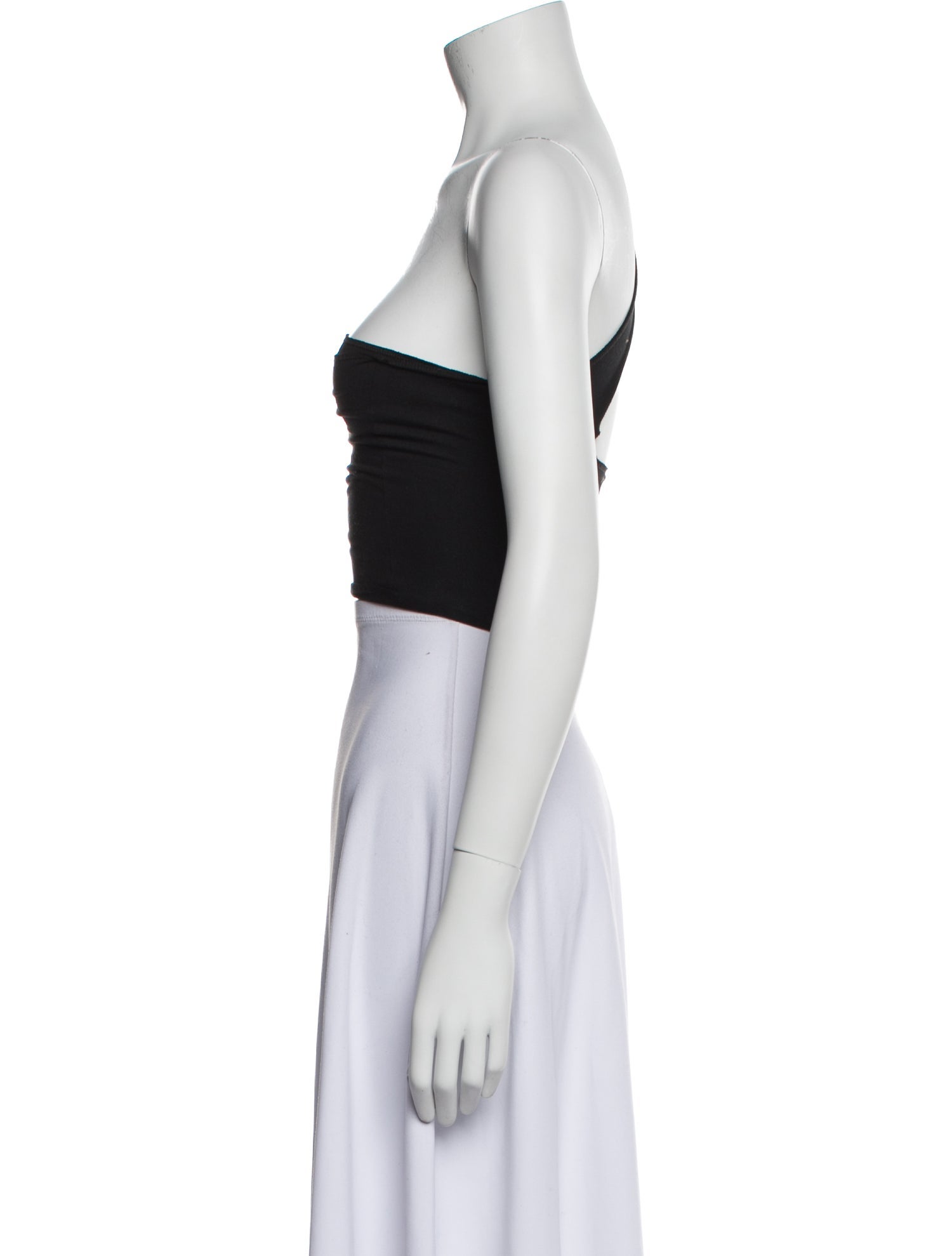 Are You Am I One-Shoulder Sleeveless Crop Top