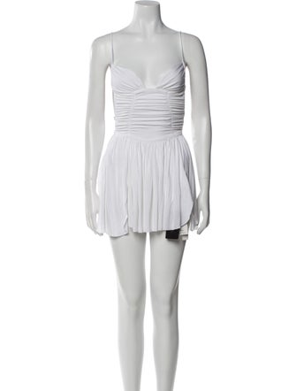 Are You Am I Square Neckline Mini Dress