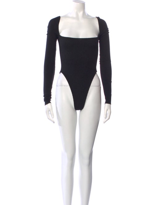 Are You Am I Square Neckline Long Sleeve Bodysuit