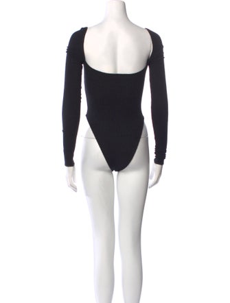 Are You Am I Square Neckline Long Sleeve Bodysuit