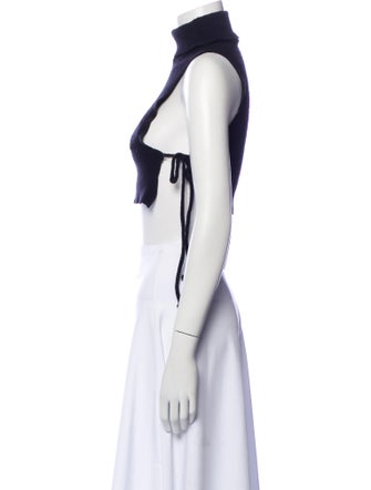 Are You Am I Turtleneck Sleeveless Crop Top