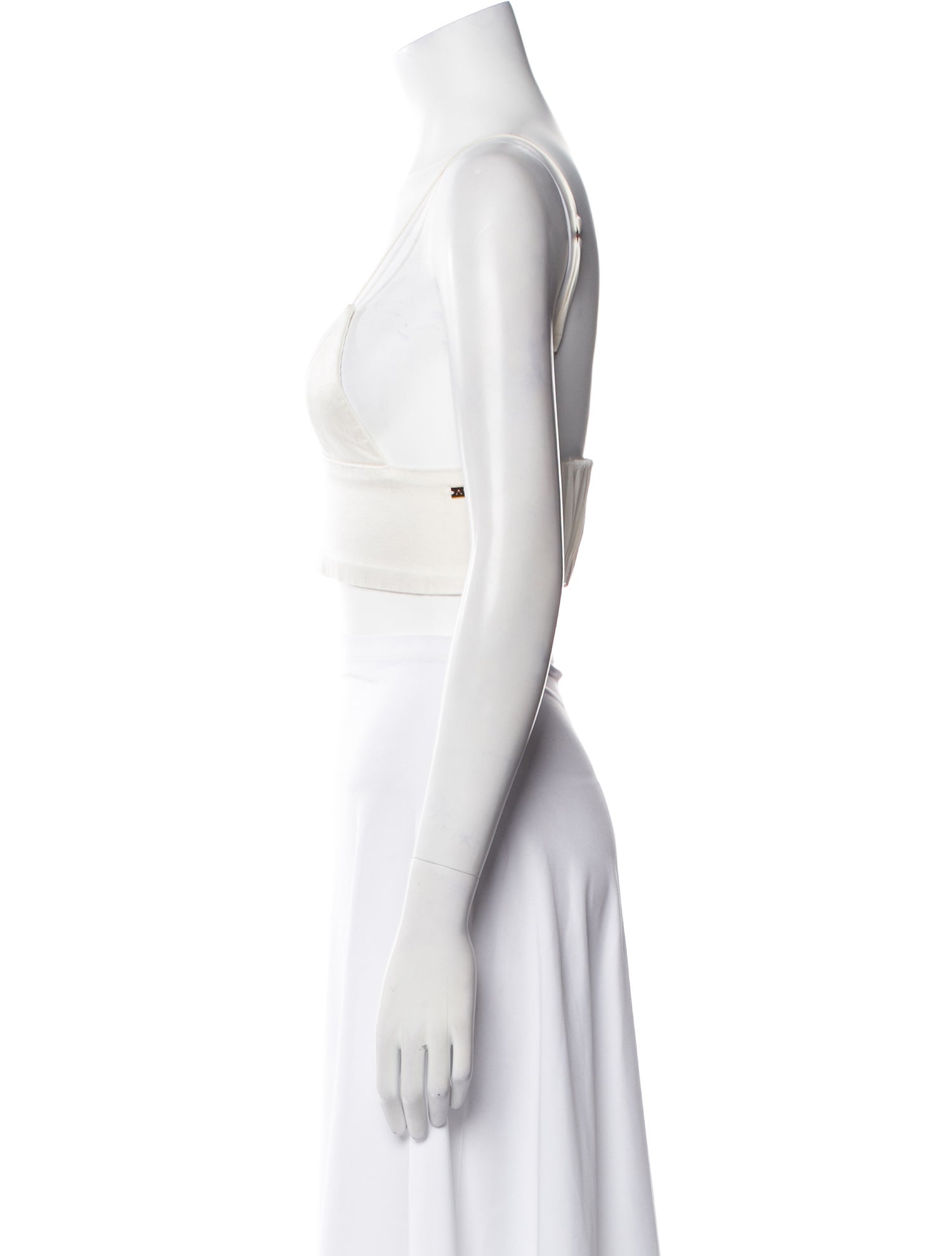 Are You Am I Silk V-Neck Crop Top