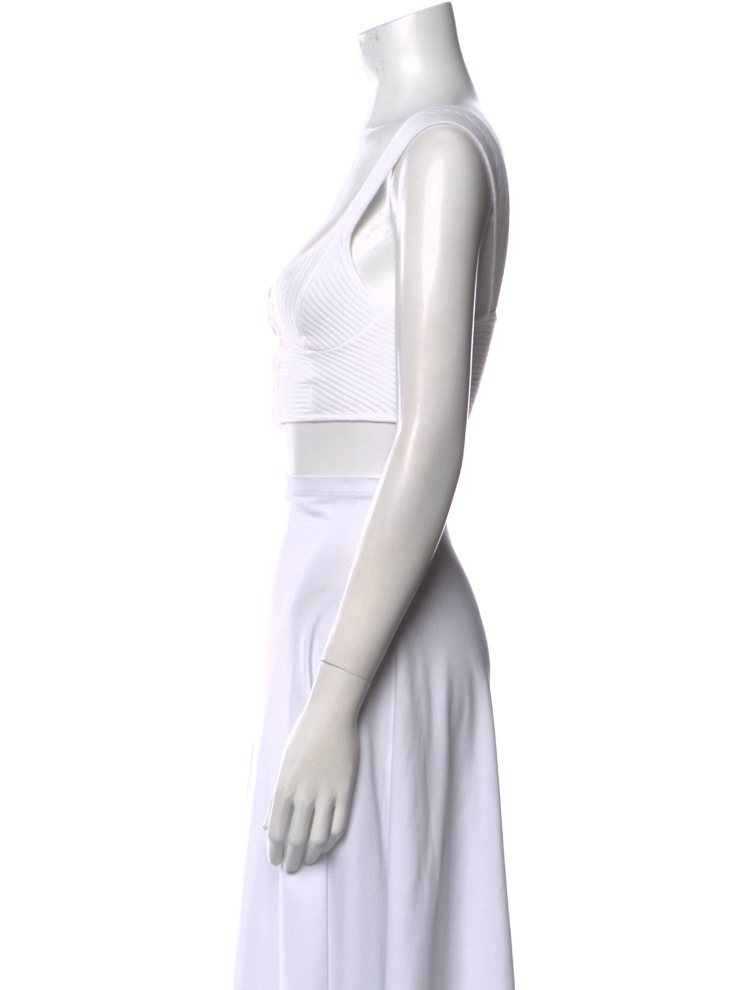 Are You Am I Square Neckline Sleeveless Crop Top