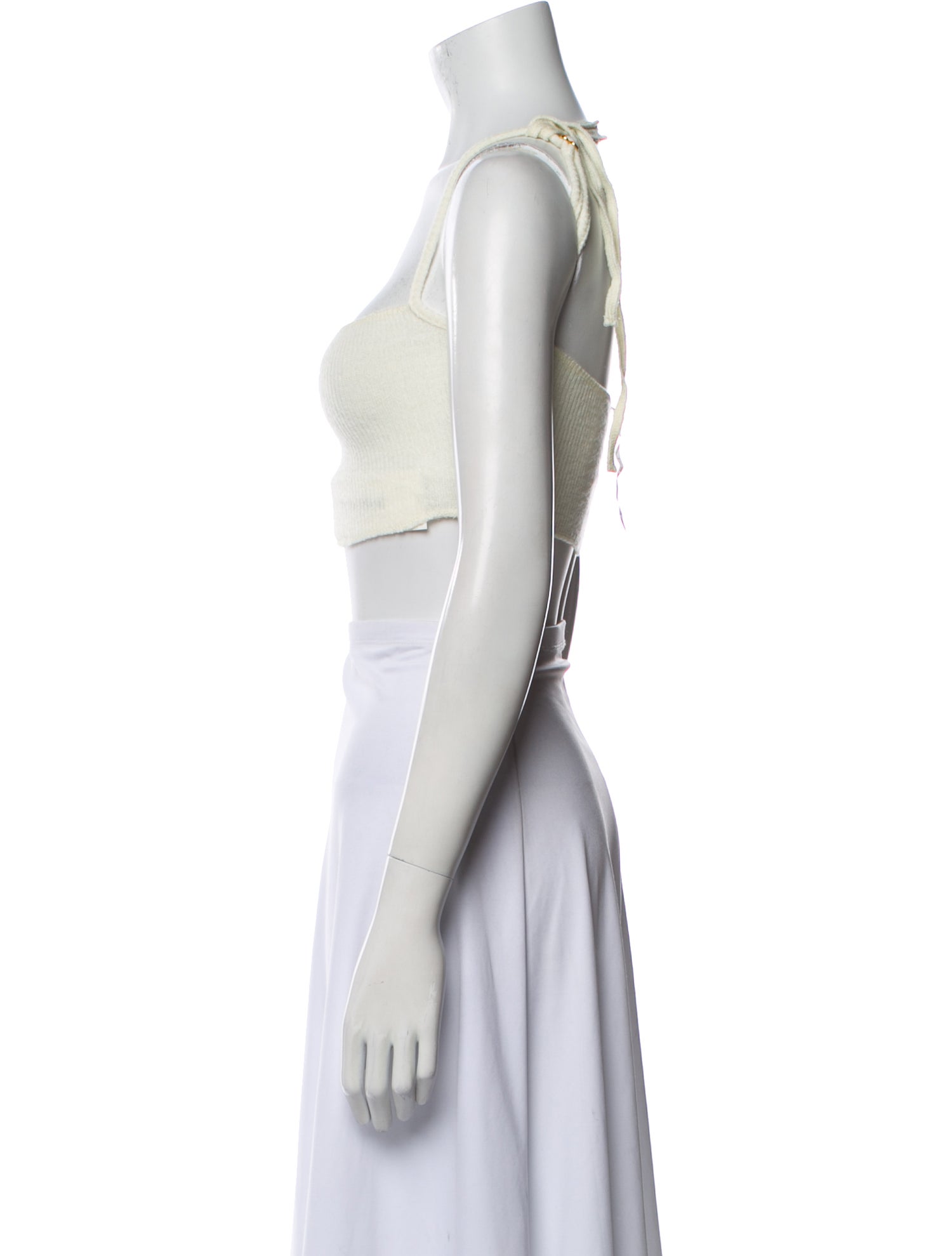 Are You Am I Square Neckline Sleeveless Crop Top