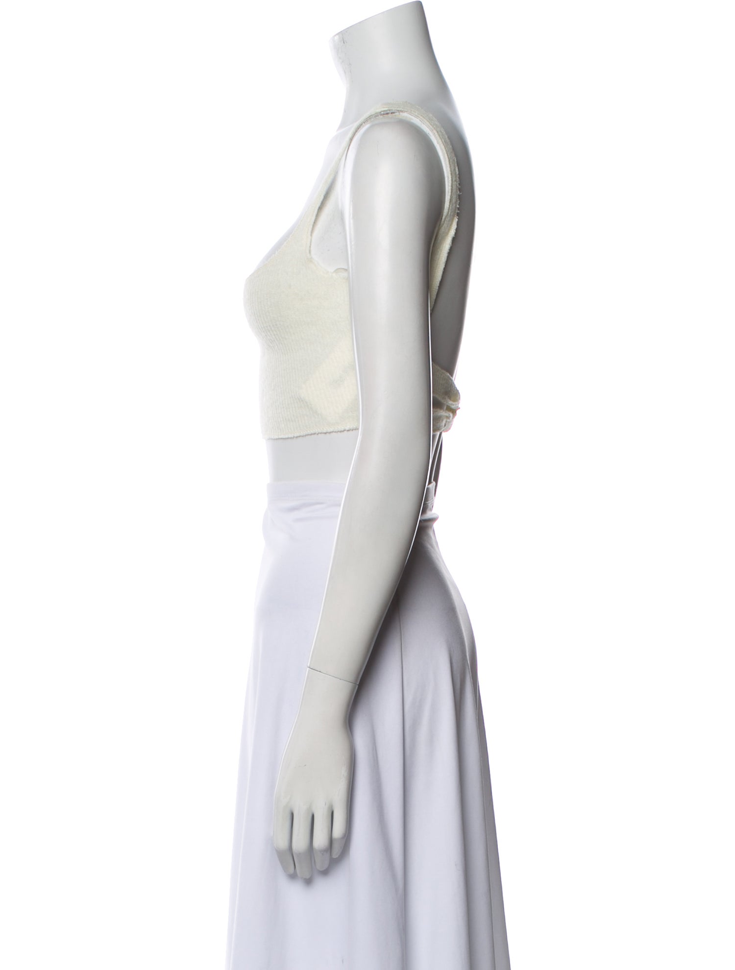 Are You Am I Square Neckline Sleeveless Crop Top