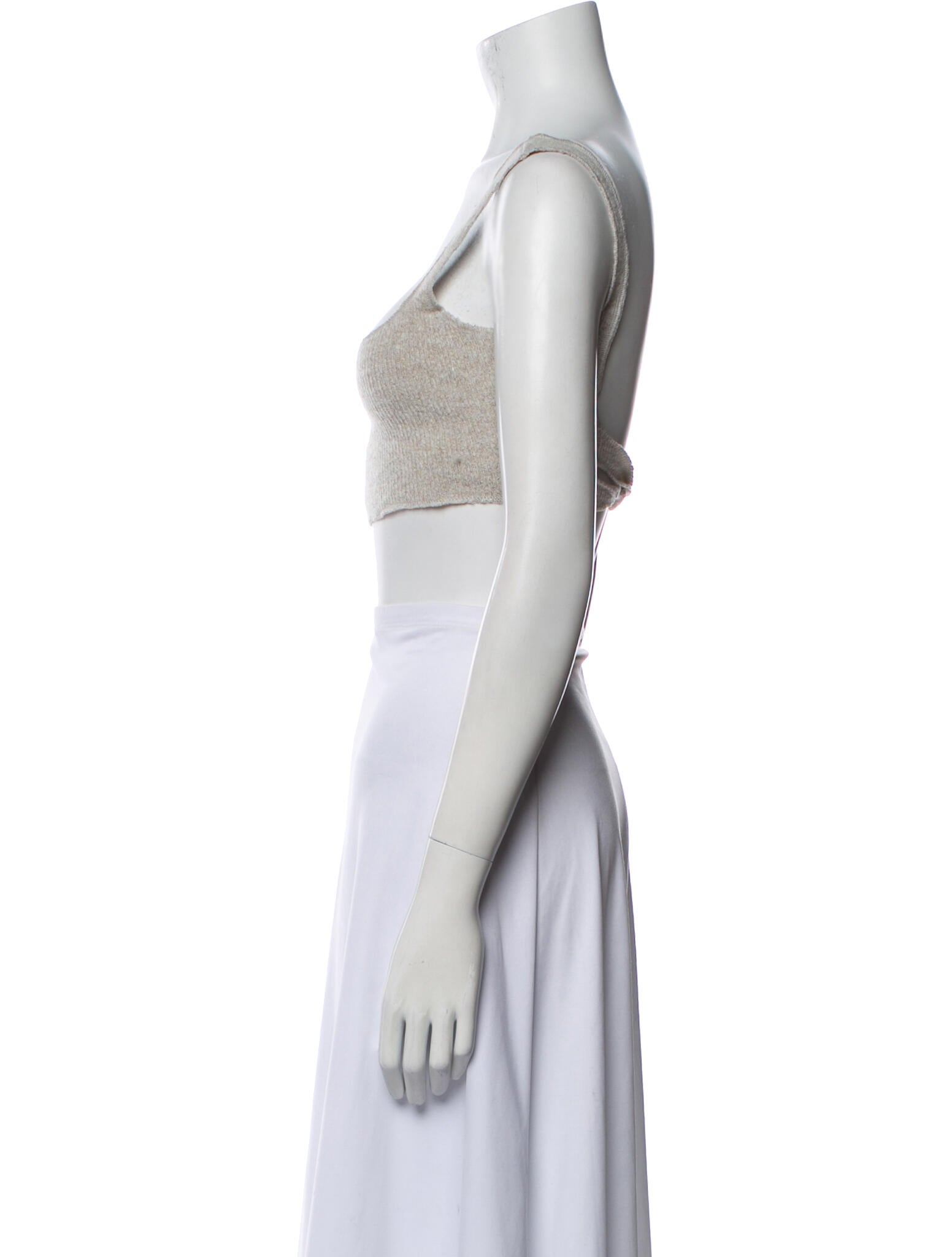 Are You Am I Square Neckline Sleeveless Crop Top