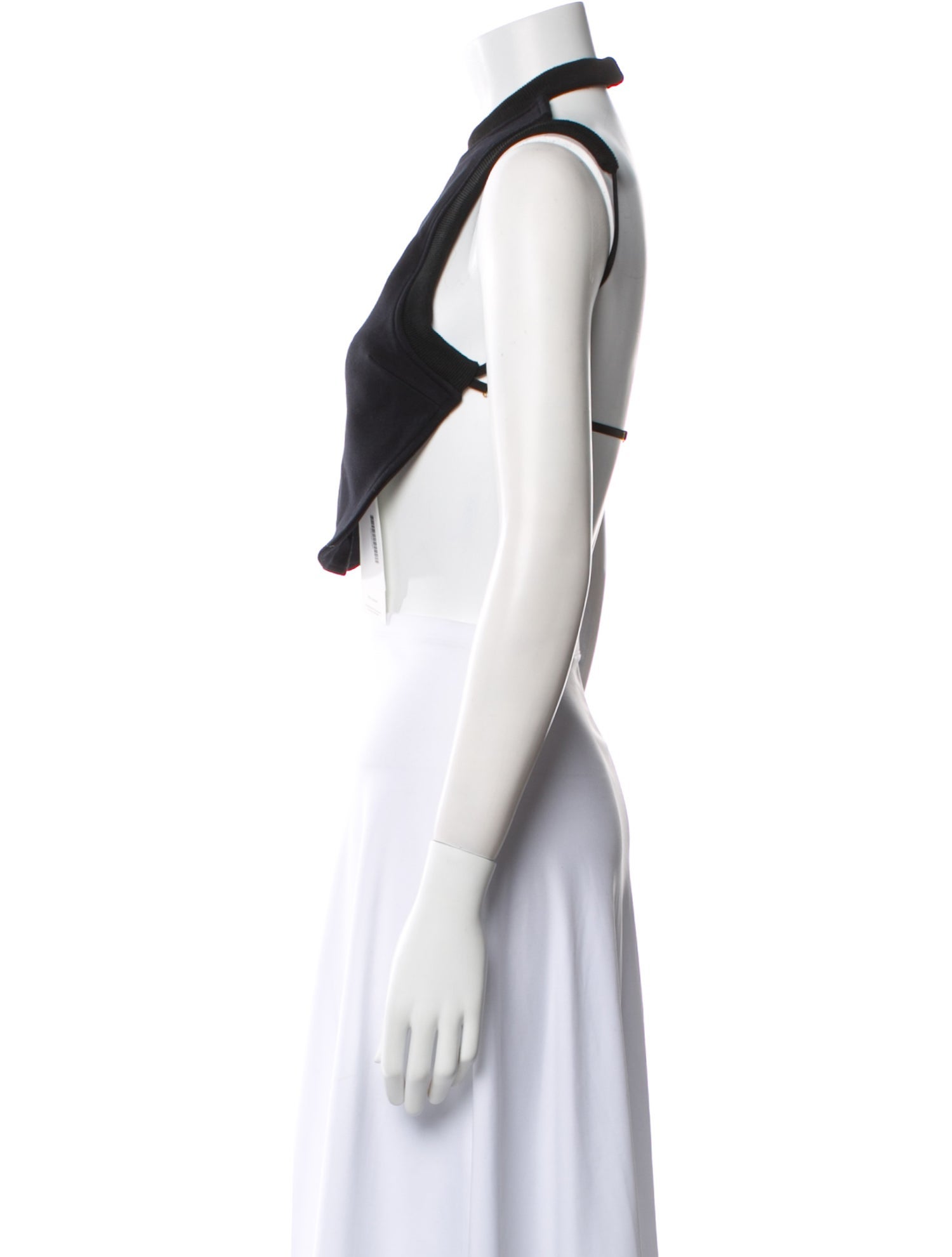 Are You Am I Mock Neck Sleeveless Crop Top