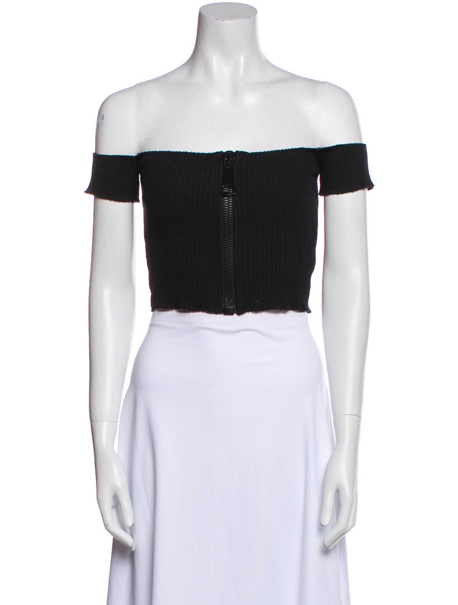 Are You Am I Off-The-Shoulder Short Sleeve Crop Top