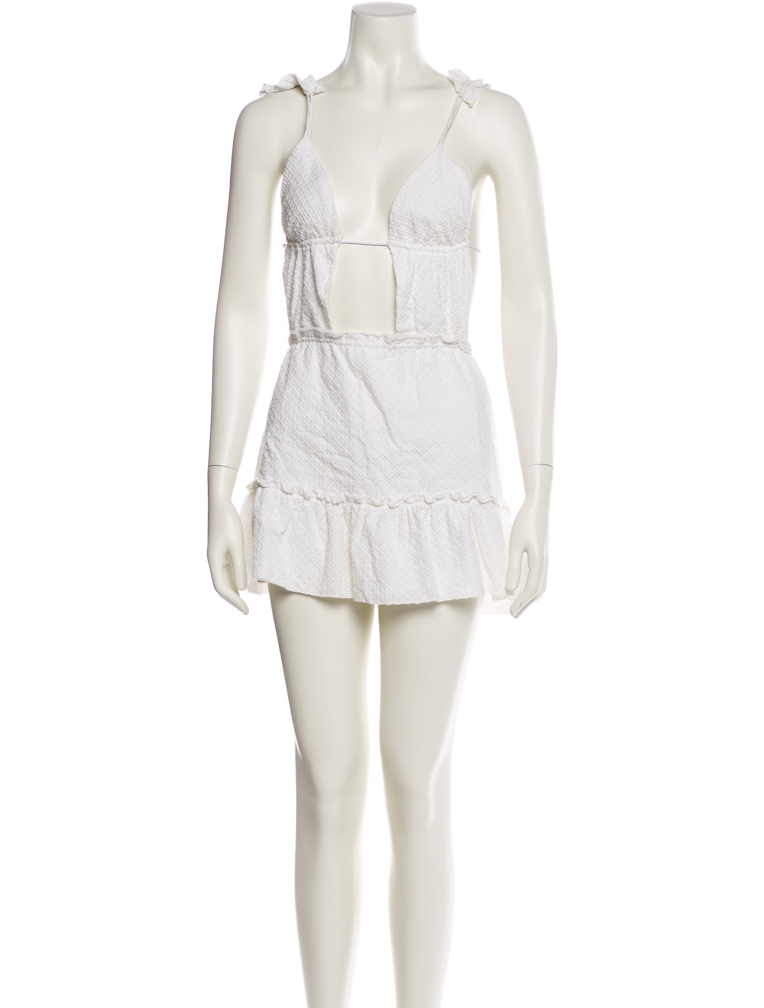 Are You Am I Square Neckline Mini Dress