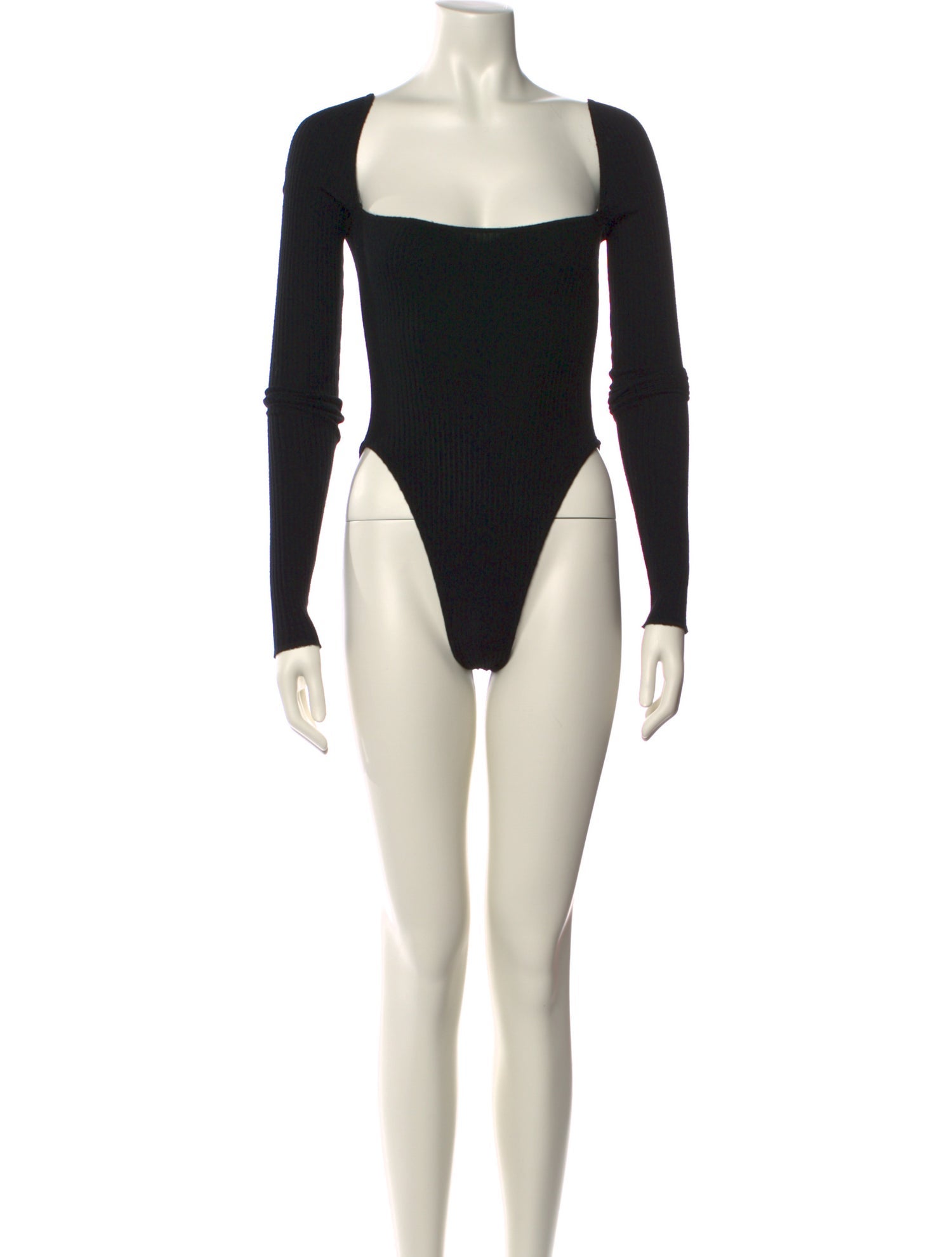 Are You Am I Square Neckline Long Sleeve Bodysuit