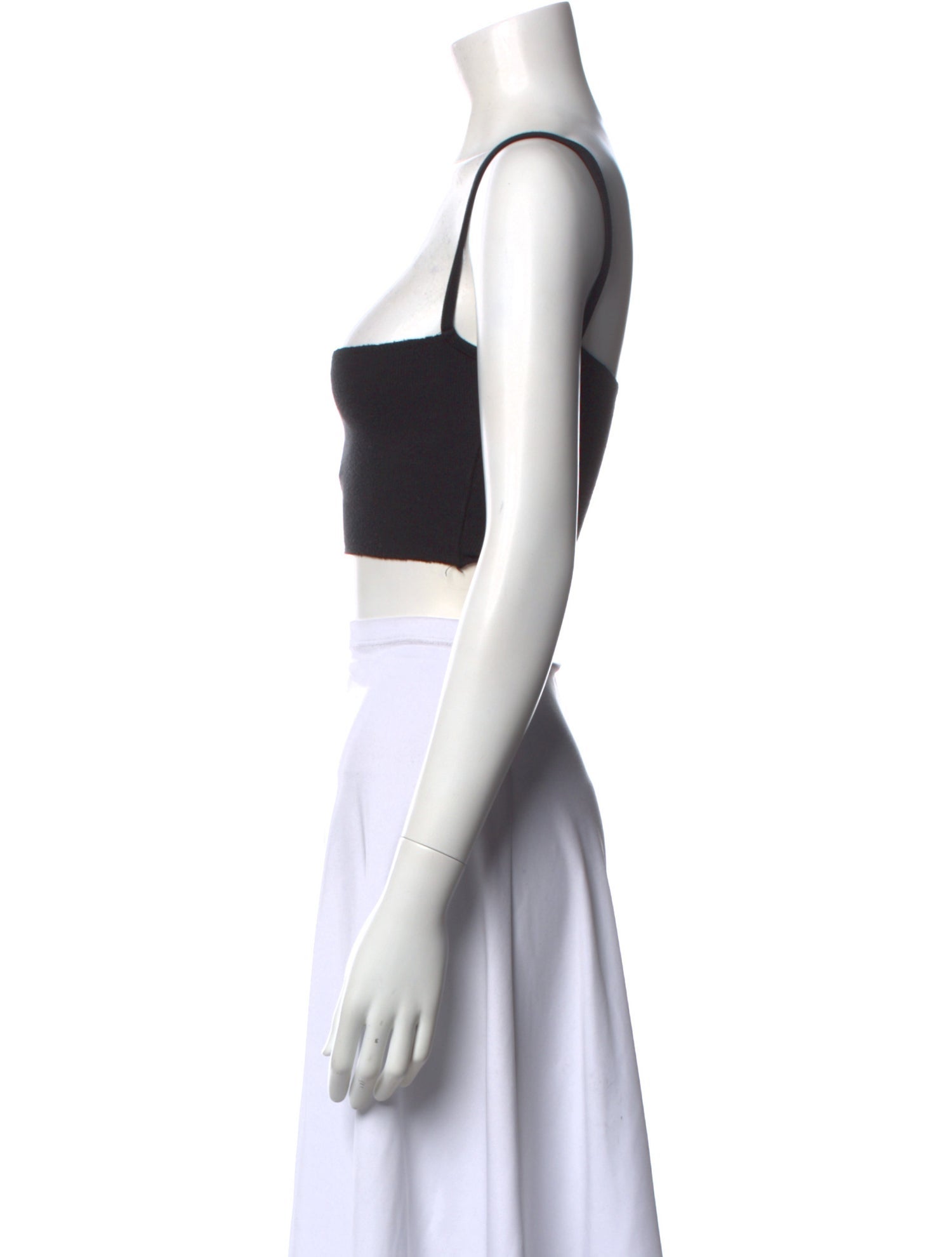 Are You Am I Square Neckline Sleeveless Crop Top