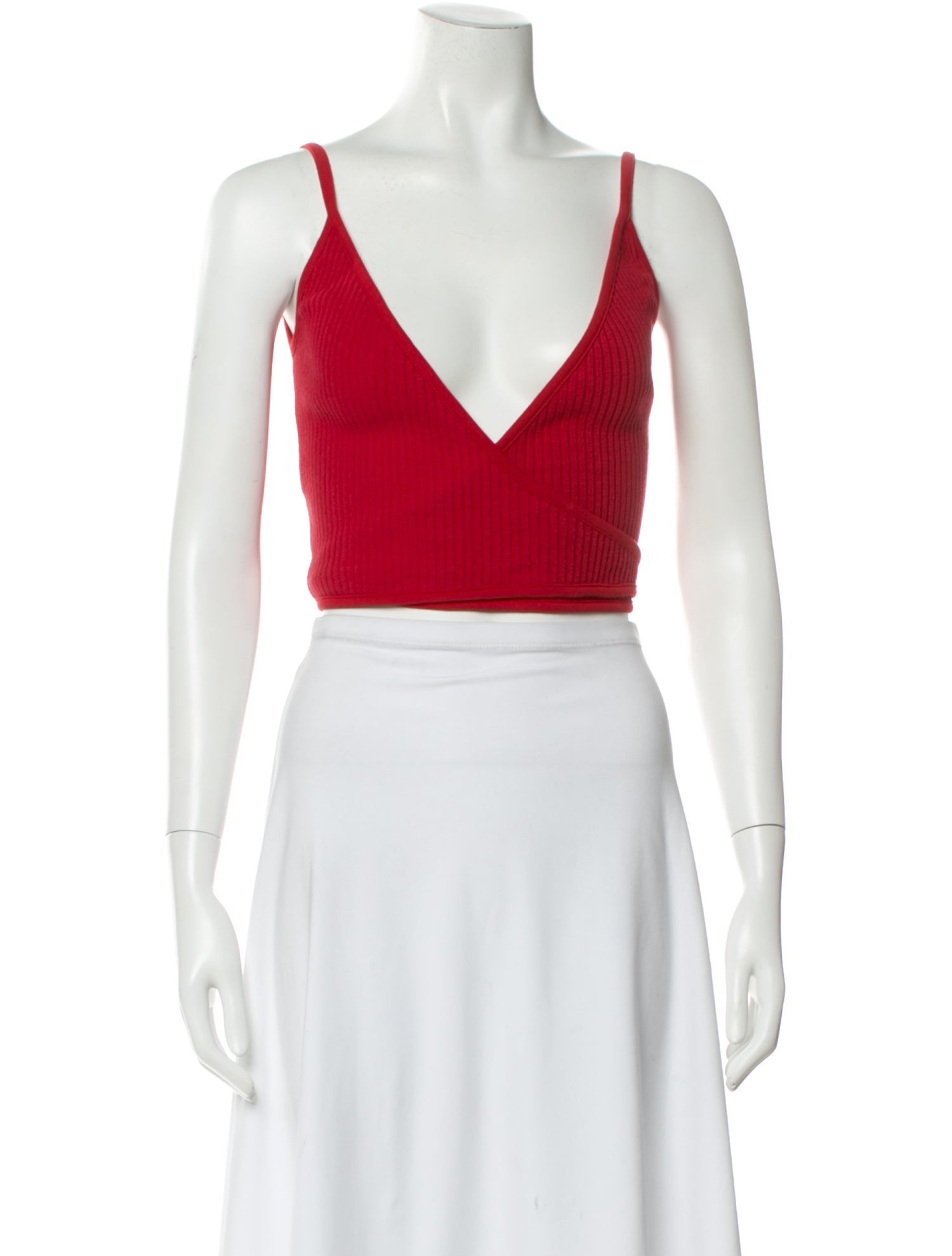 Are You Am I V-Neck Sleeveless Crop Top w/ Tags