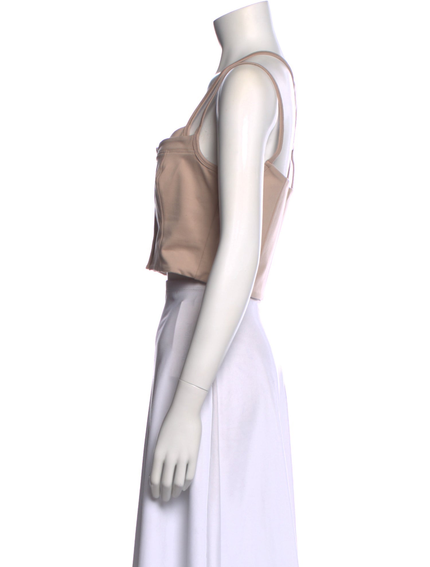 Are You Am I Square Neckline Sleeveless Crop Top