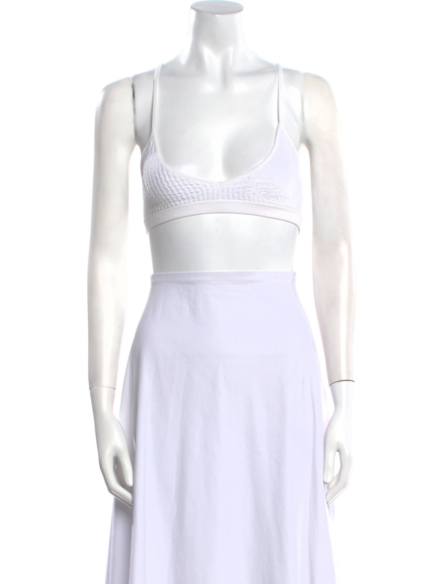 Are You Am I Square Neckline Sleeveless Crop Top