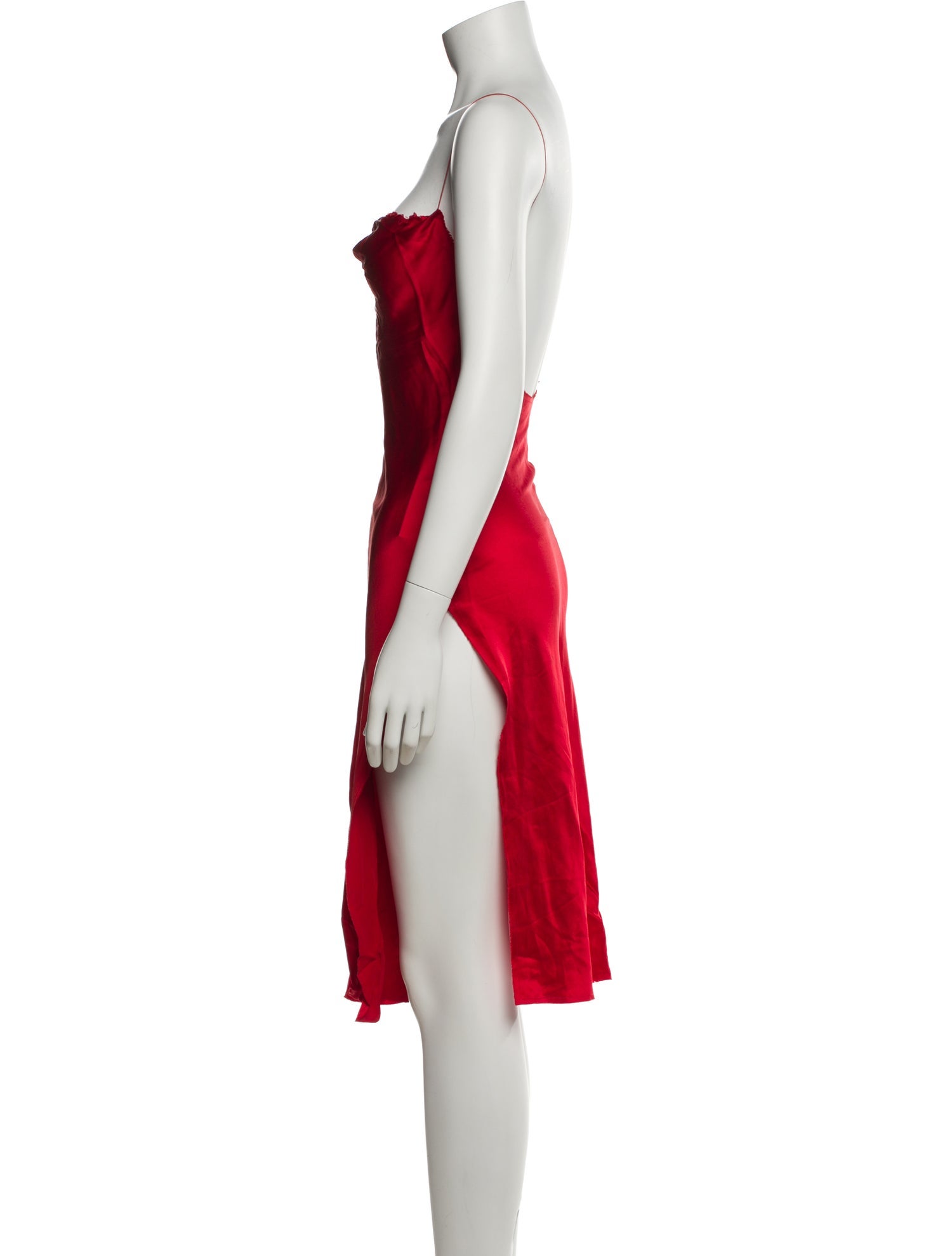 Are You Am I Silk Knee-Length Dress