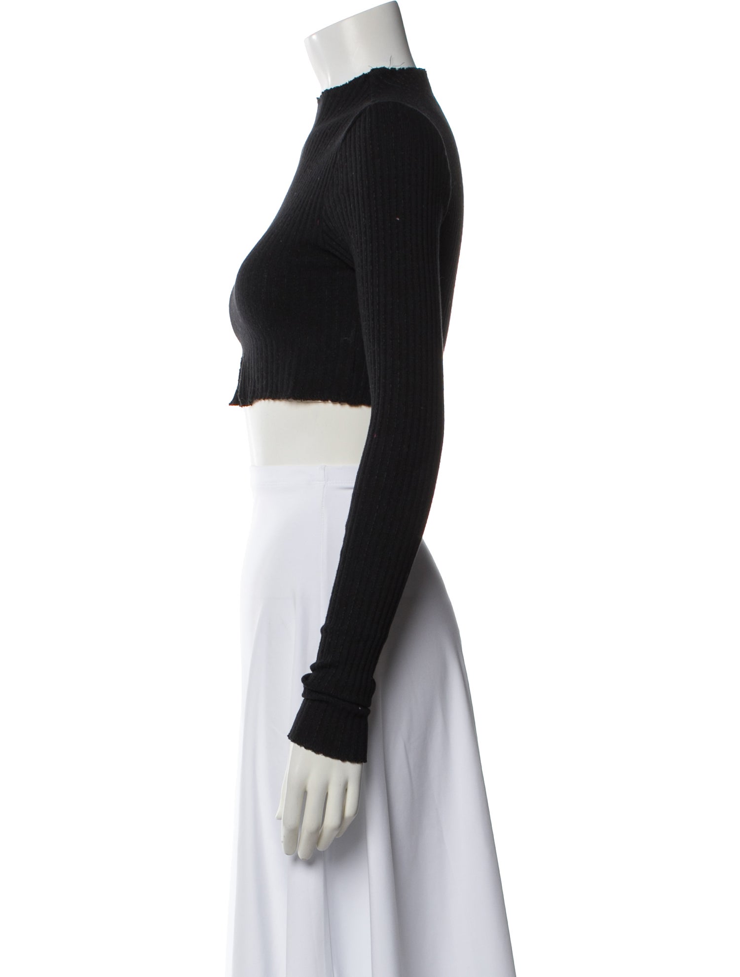 Are You Am I Mock Neck Long Sleeve Crop Top