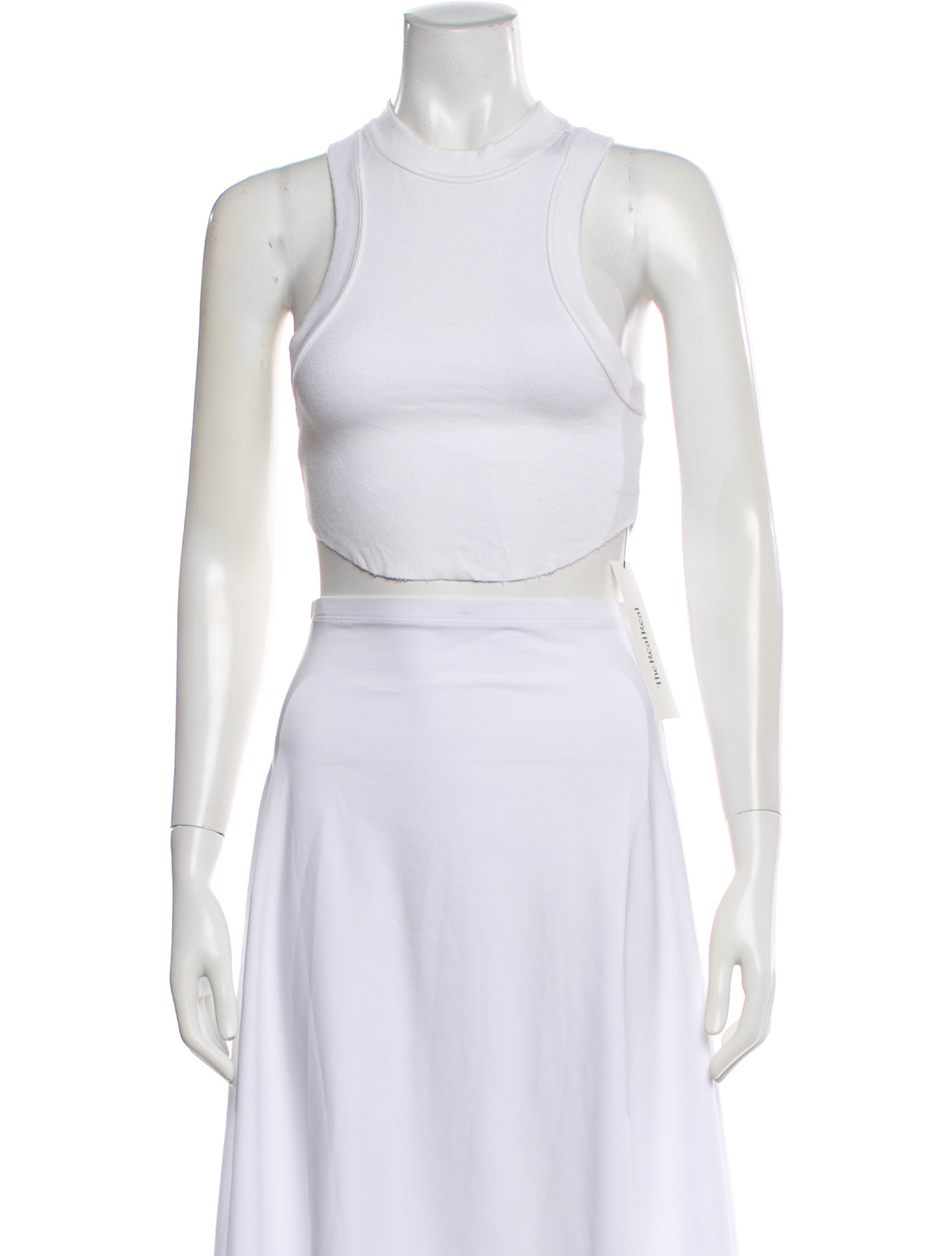 Are You Am I Crew Neck Sleeveless Crop Top