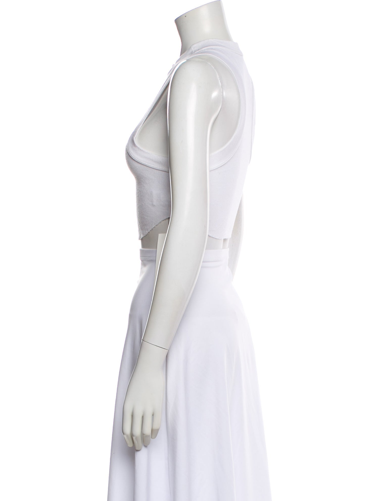 Are You Am I Crew Neck Sleeveless Crop Top