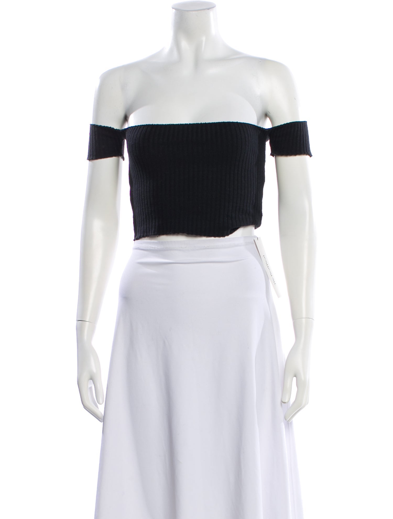 Are You Am I Off-The-Shoulder Short Sleeve Crop Top