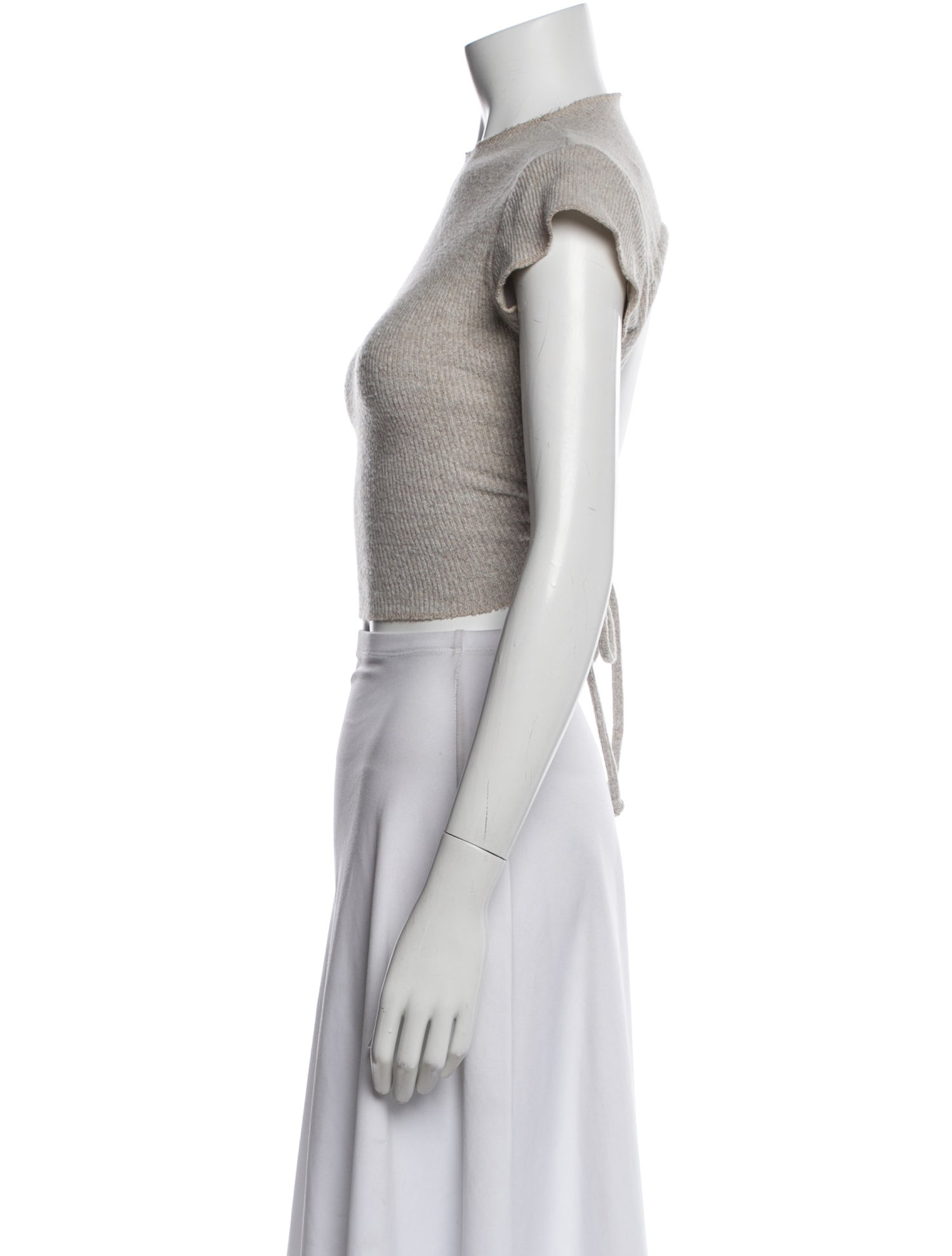 Are You Am I Mock Neck Short Sleeve Crop Top