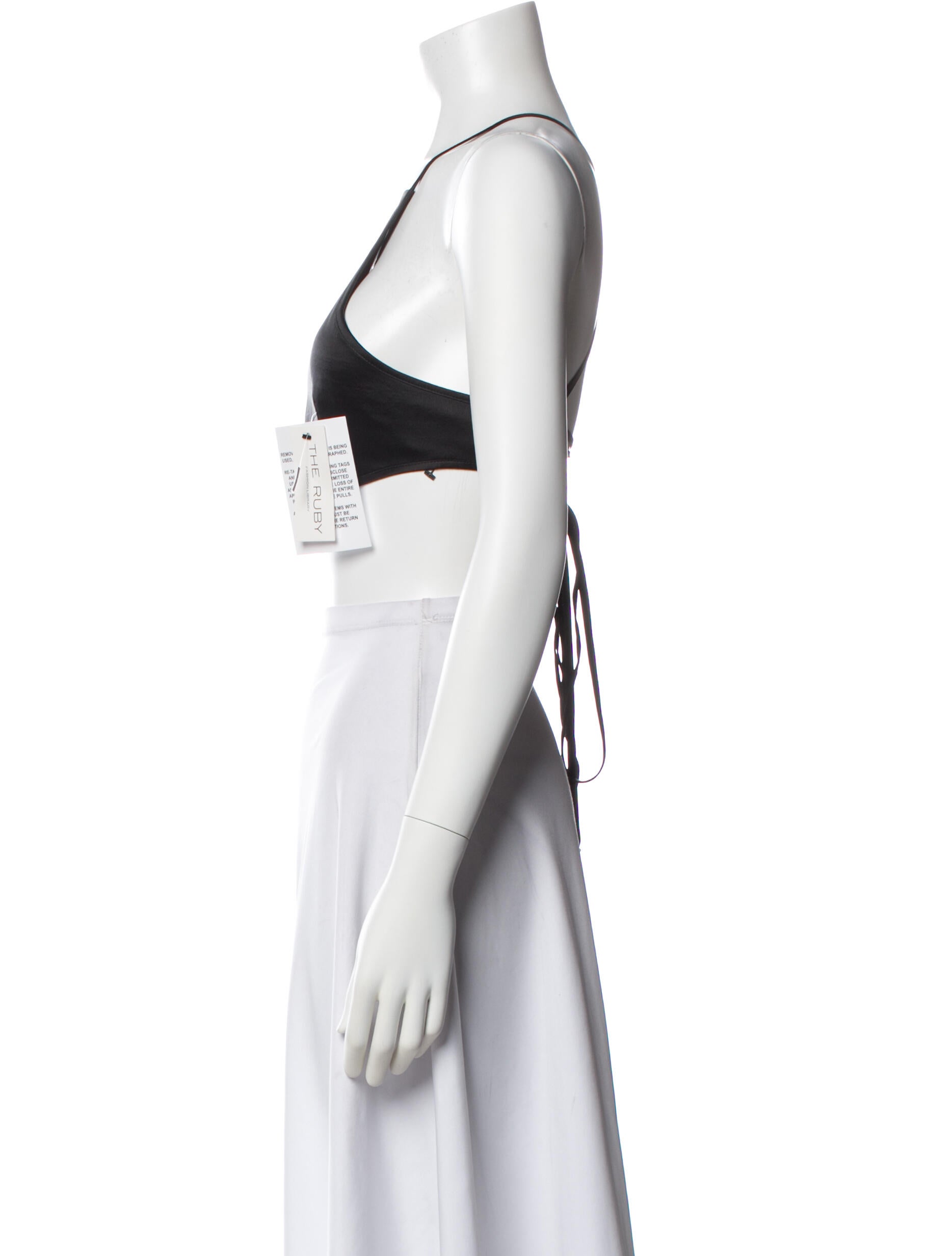 Are You Am I Silk Halterneck Crop Top