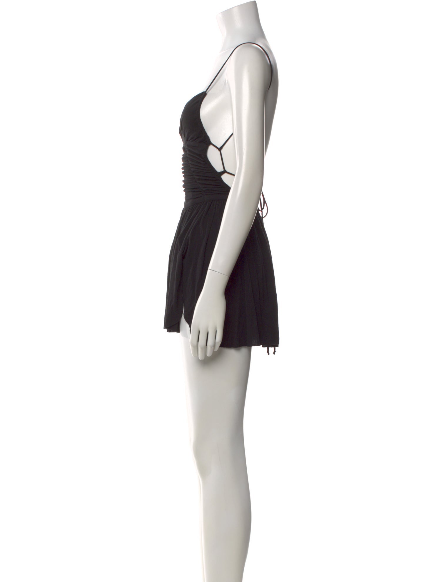 Are You Am I Square Neckline Mini Dress - Black Dresses, Clothing - WAYAI24221
