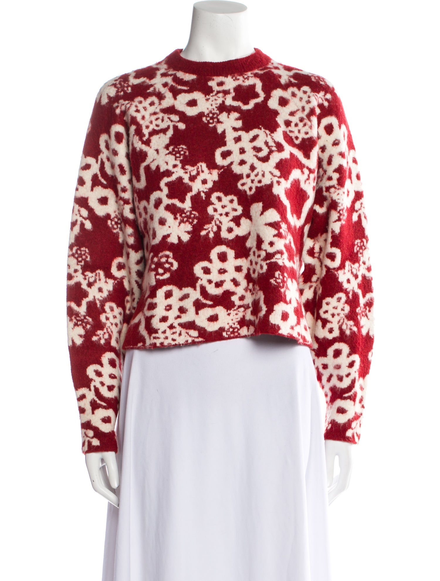 Zimo Floral Print Crew Neck Sweater