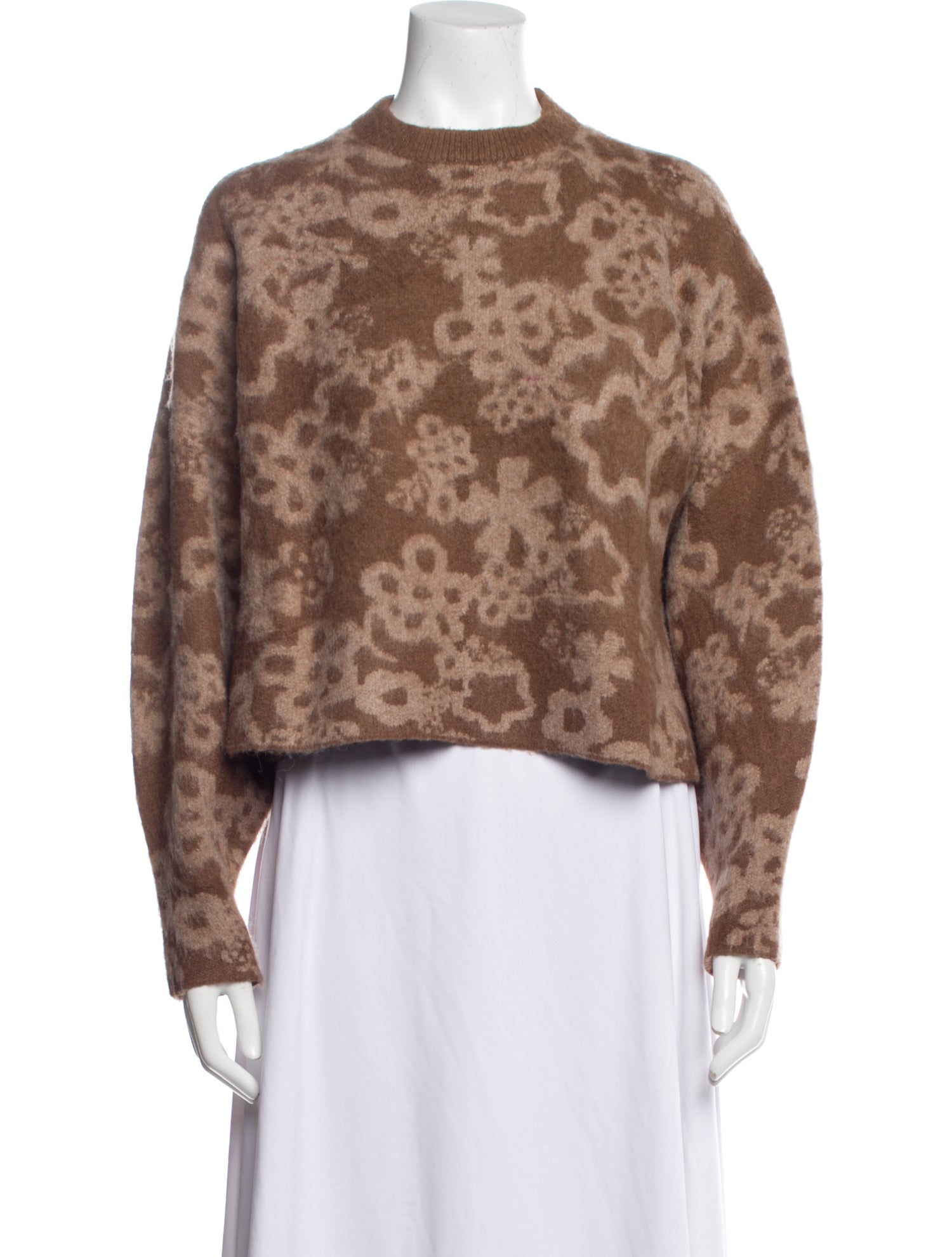 Zimo Floral Print Crew Neck Sweater