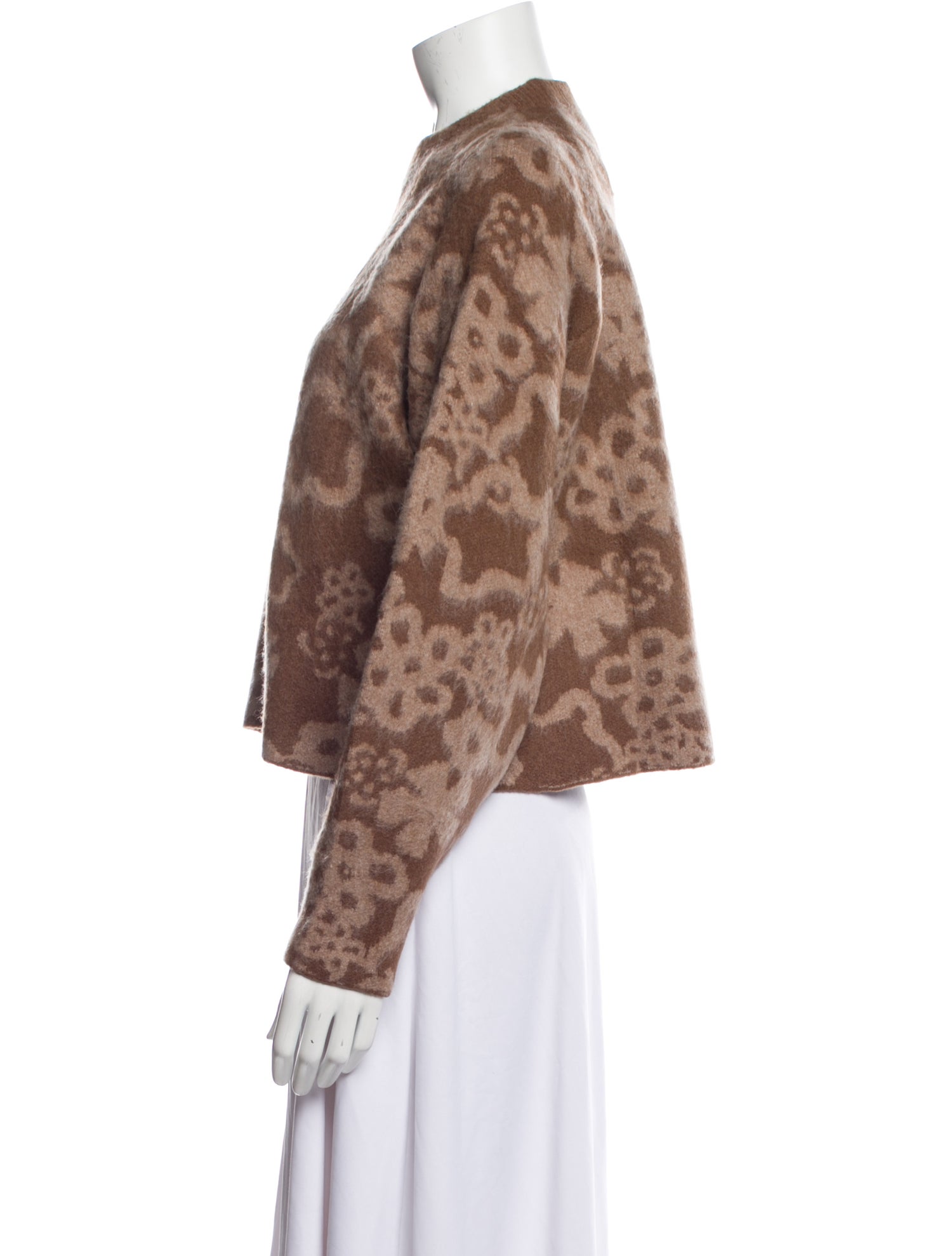 Zimo Floral Print Crew Neck Sweater