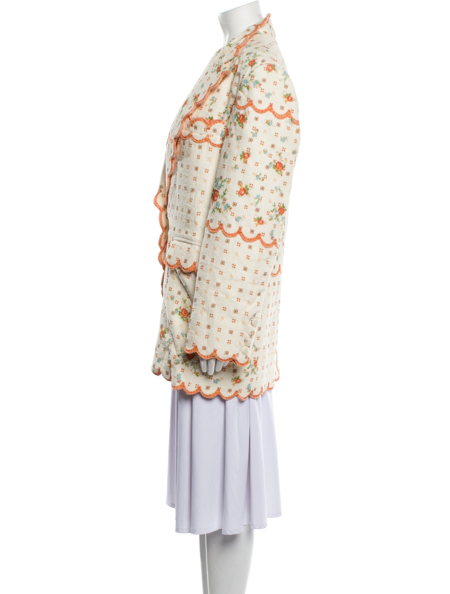 Zimo Printed Faux Fur Coat w/ Tags