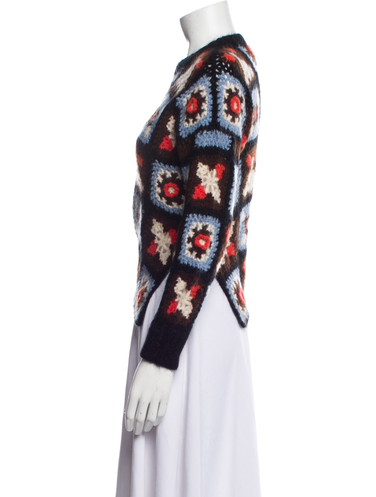 Zimo Patterned Crew Neck Sweater