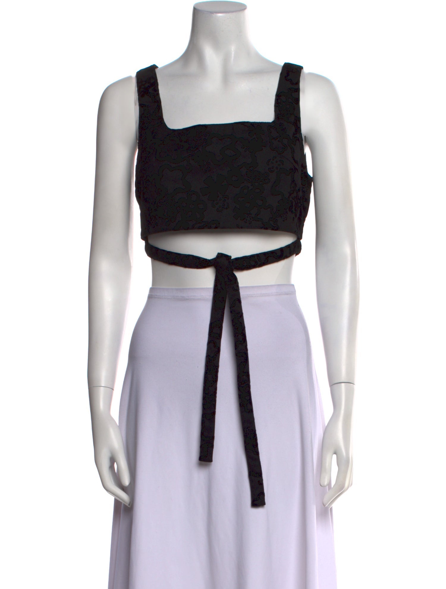 Zimo Square Neckline Sleeveless Crop Top w/ Tags