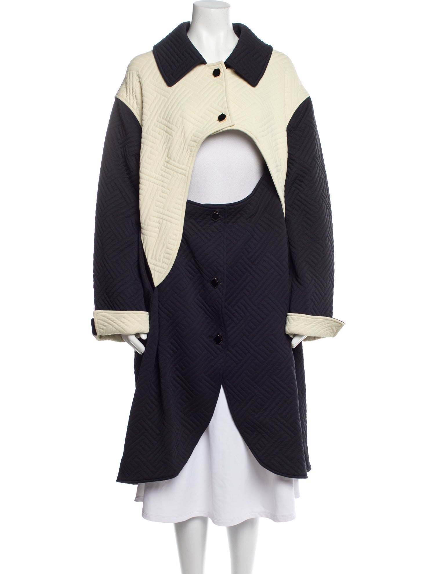 Zimo Colorblock Pattern Coat