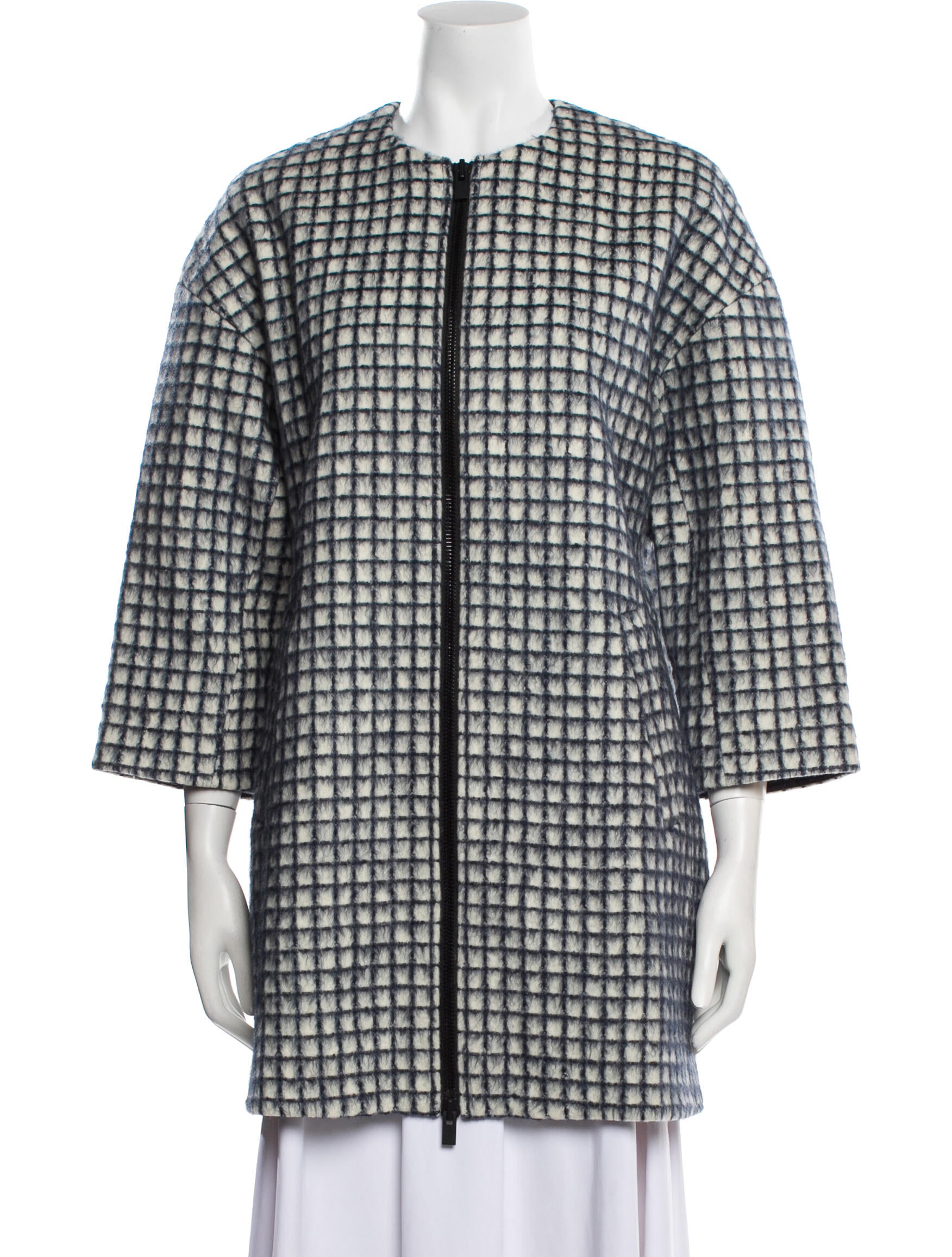 AYR Virgin Wool Houndstooth Print Coat