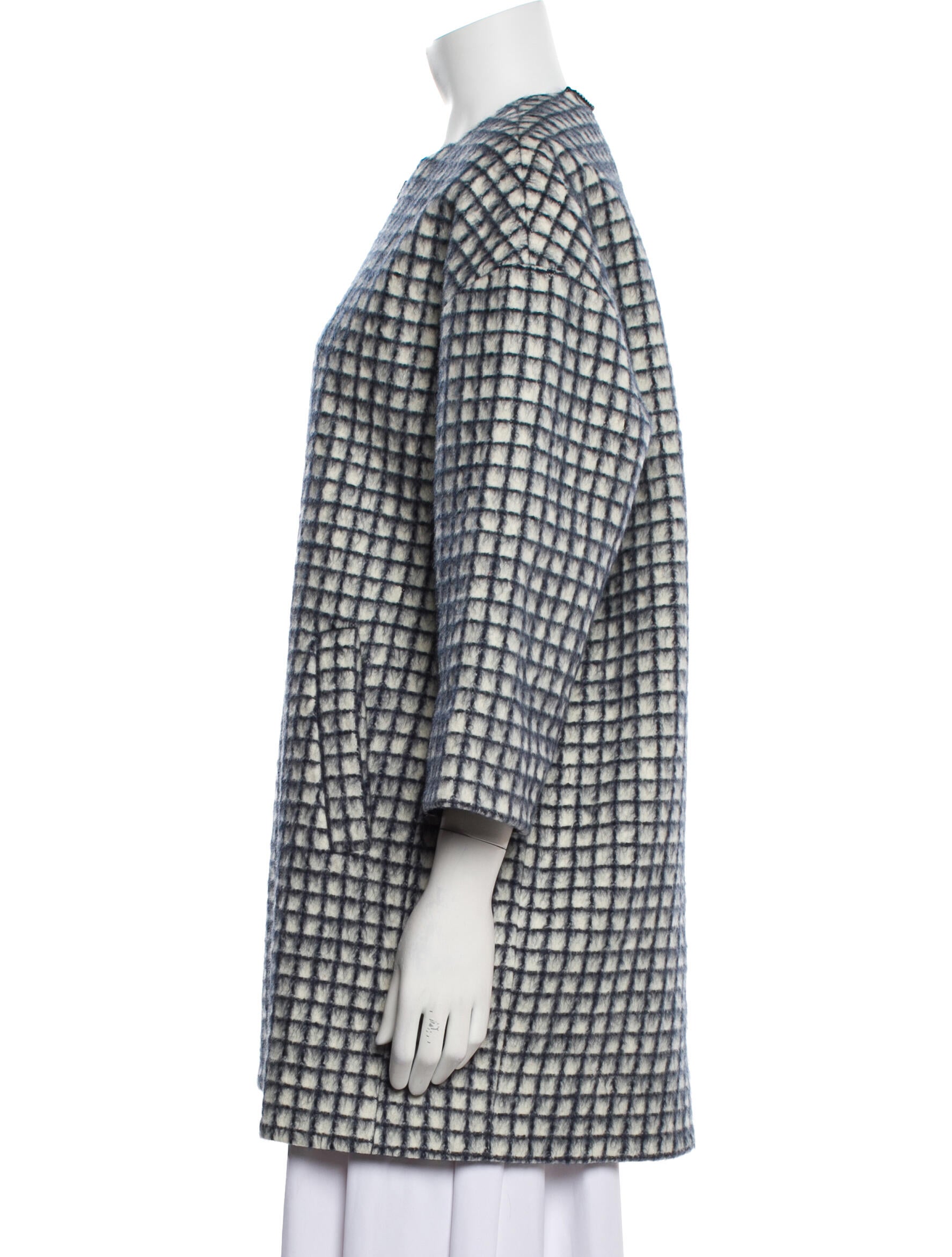 AYR Virgin Wool Houndstooth Print Coat