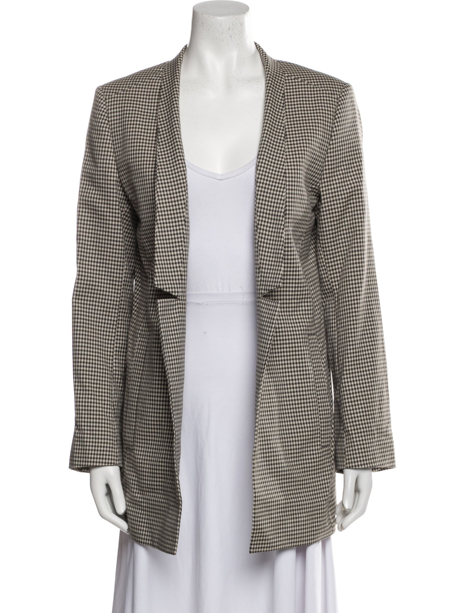 AYR Virgin Wool Plaid Print Coat